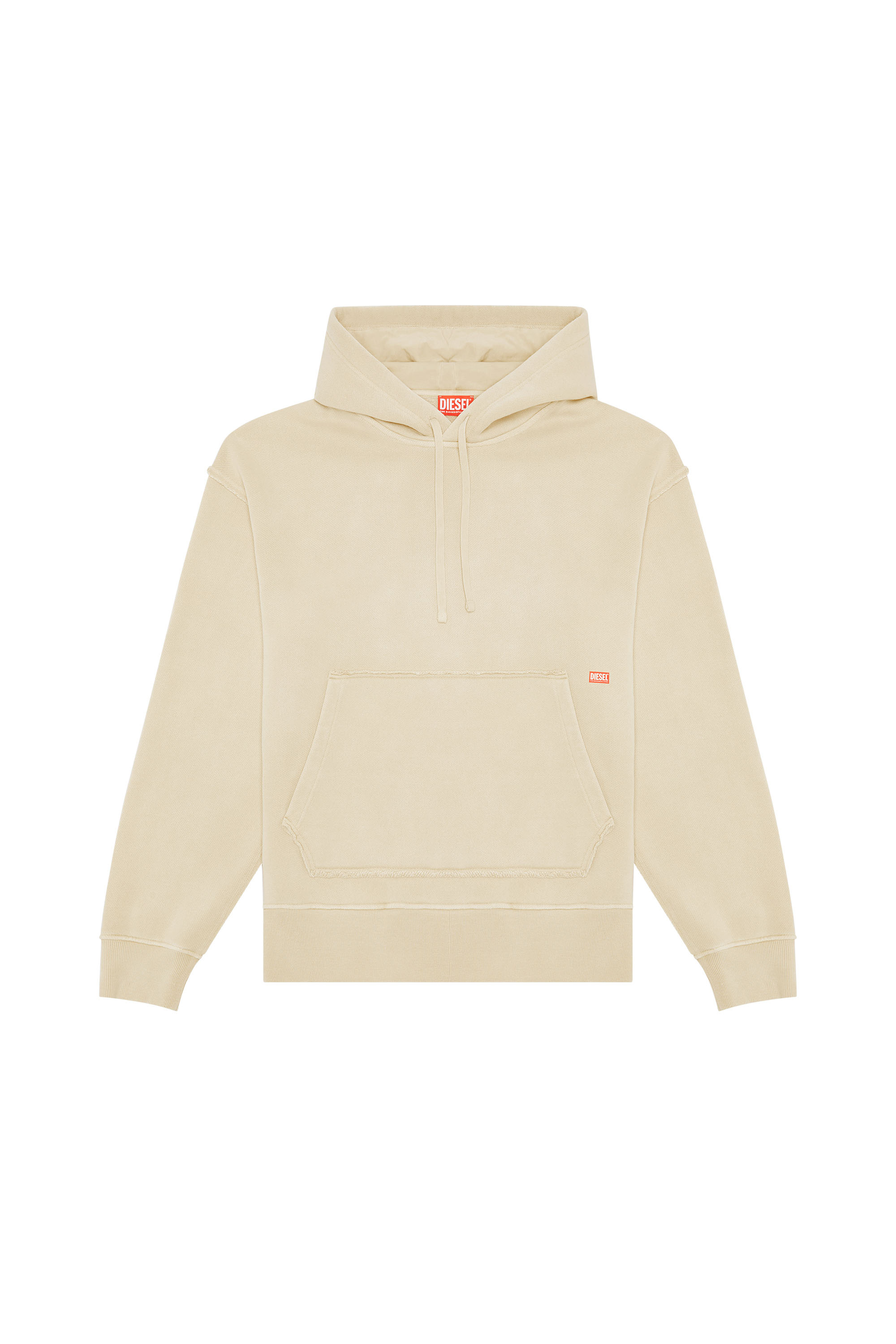 Diesel - S-MACS-HOOD-RW, Man's Hoodie with Diesel Panther logo in Beige - 2