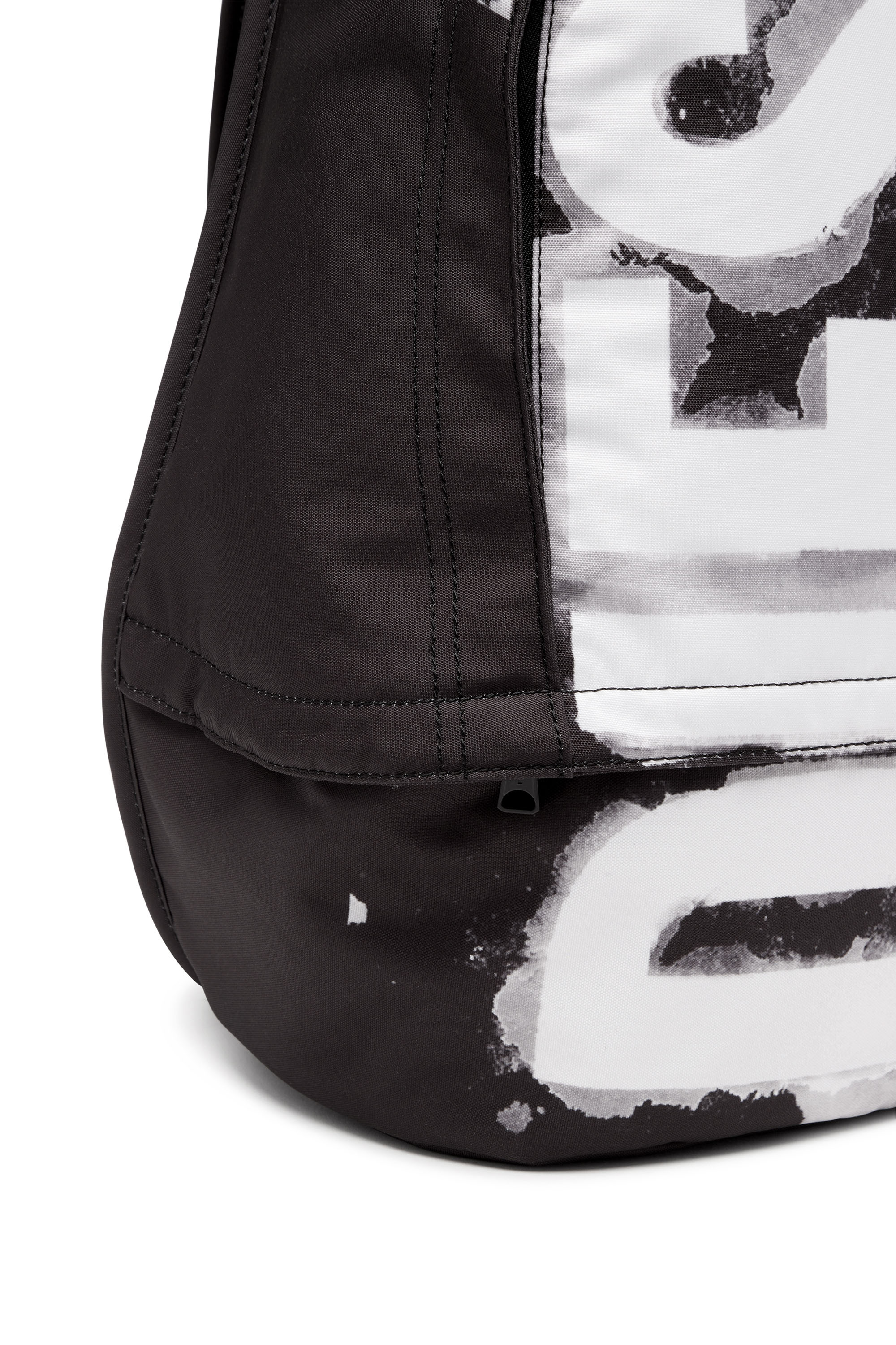Diesel - RAVE BACKPACK X, Man's Rave Backpack X - Backpack in logo-printed fabric in Black - 5