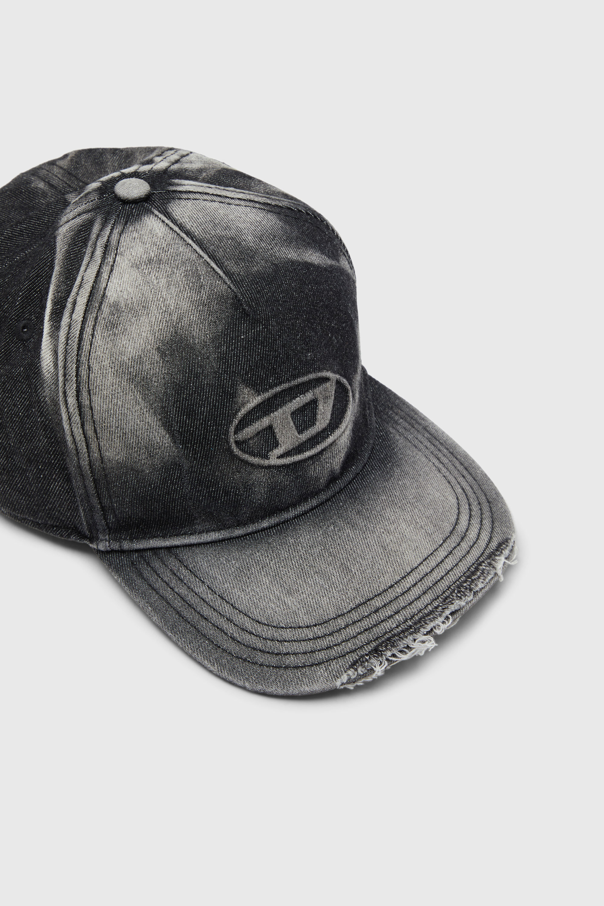 Diesel - C-SEYMON-BLACK, Gorra de b&eacute;isbol de denim desgastado Hombre in Negro - 3