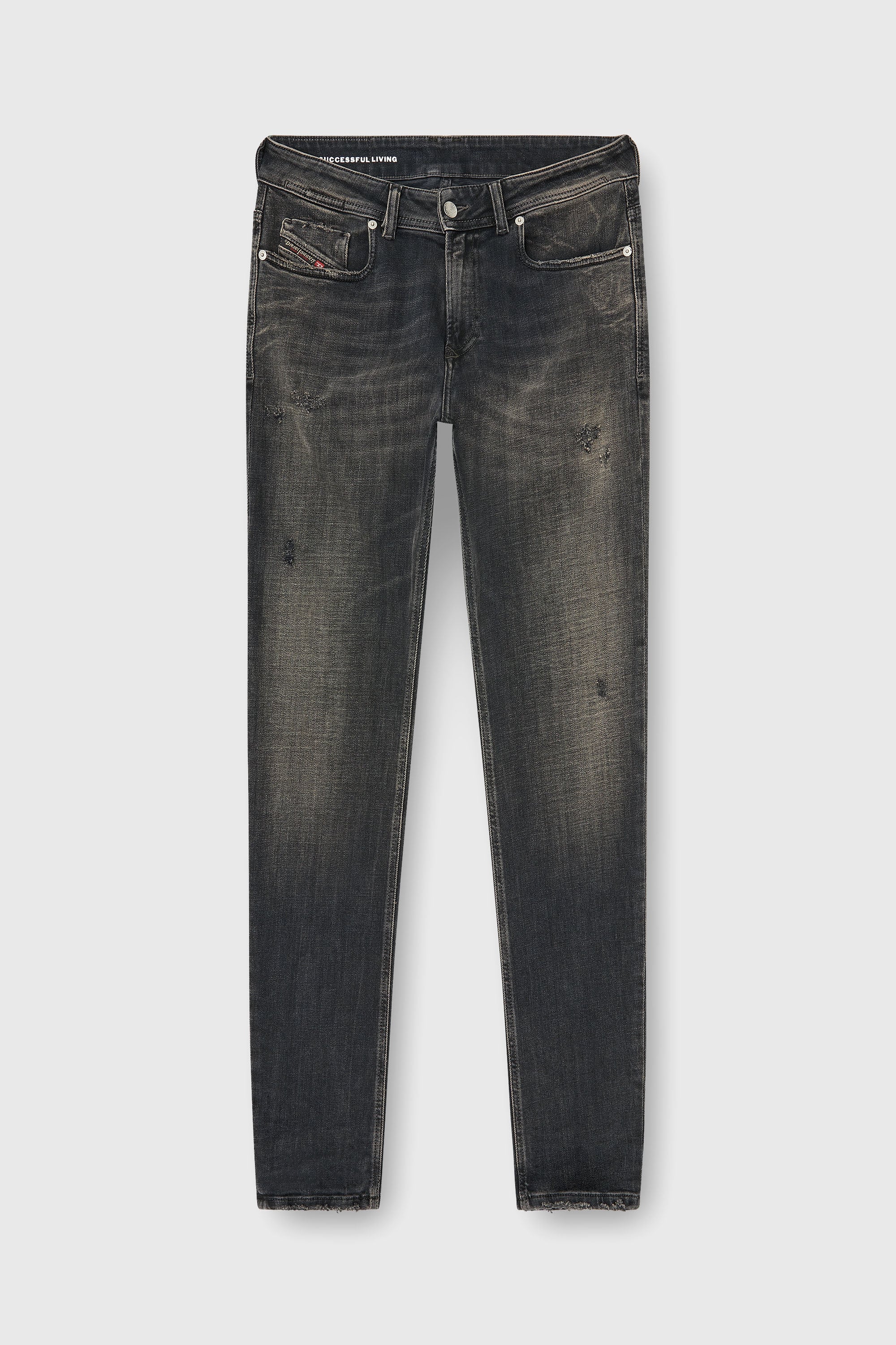 Diesel - Man's Skinny Jeans 1979 Sleenker 09P77, Black/Dark grey - 1