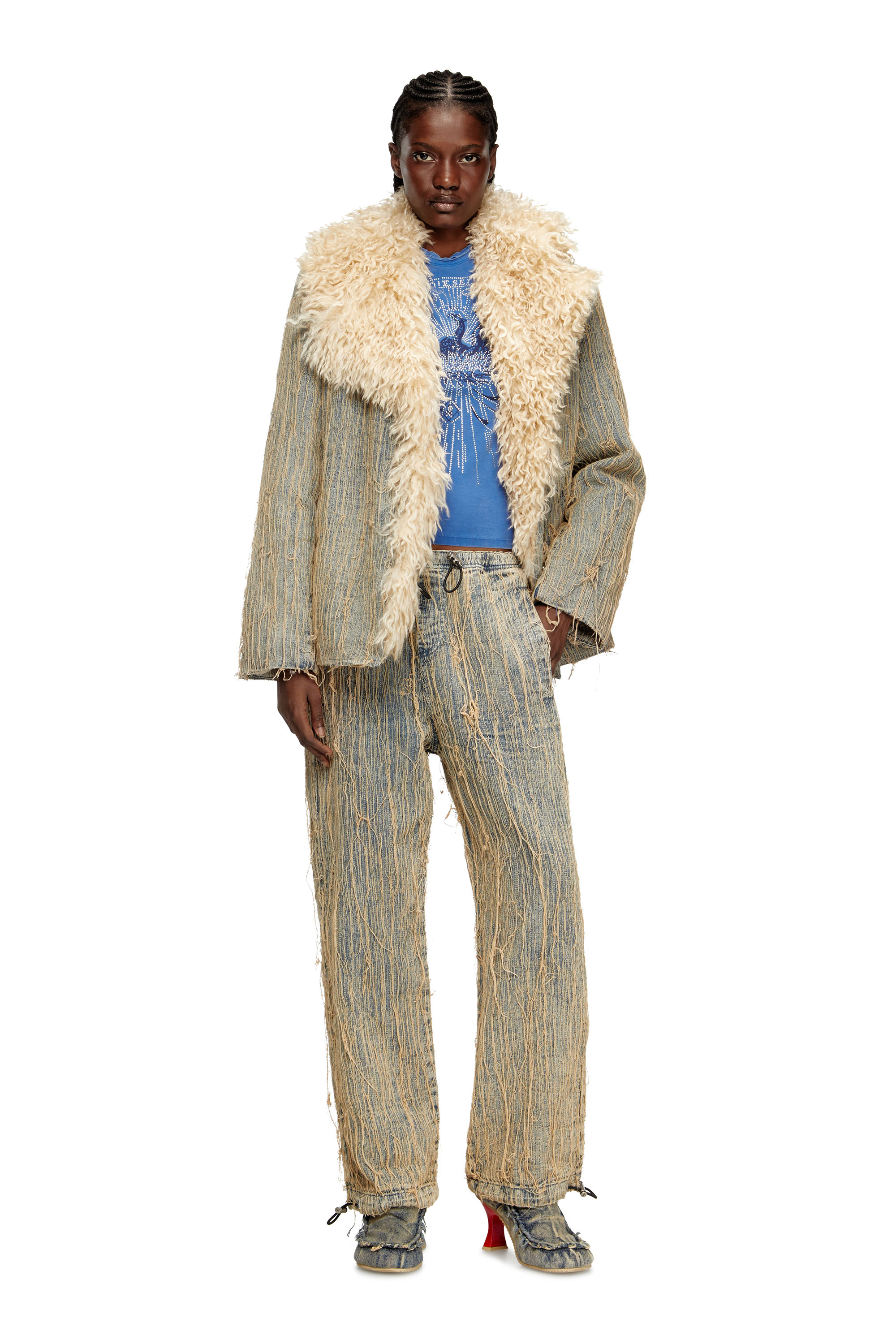 Diesel - Relaxed Jeans D-Martial 0CMBZ Unisex, Azul medio - 4