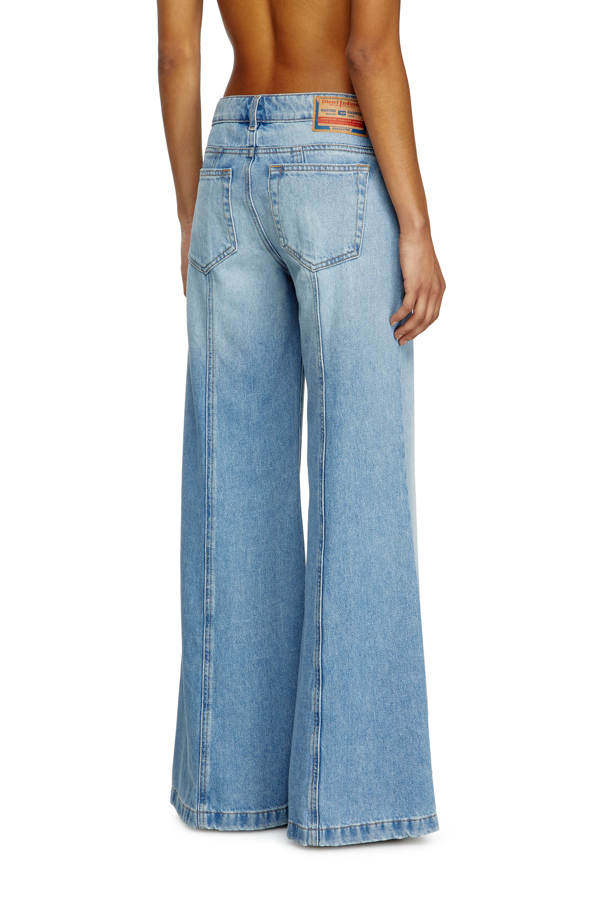 Flare Jeans D-Akii 0CLBA, Light Blue Diesel - Female's Flare Jeans D-Akii 0CLBA, Light Blue - 4