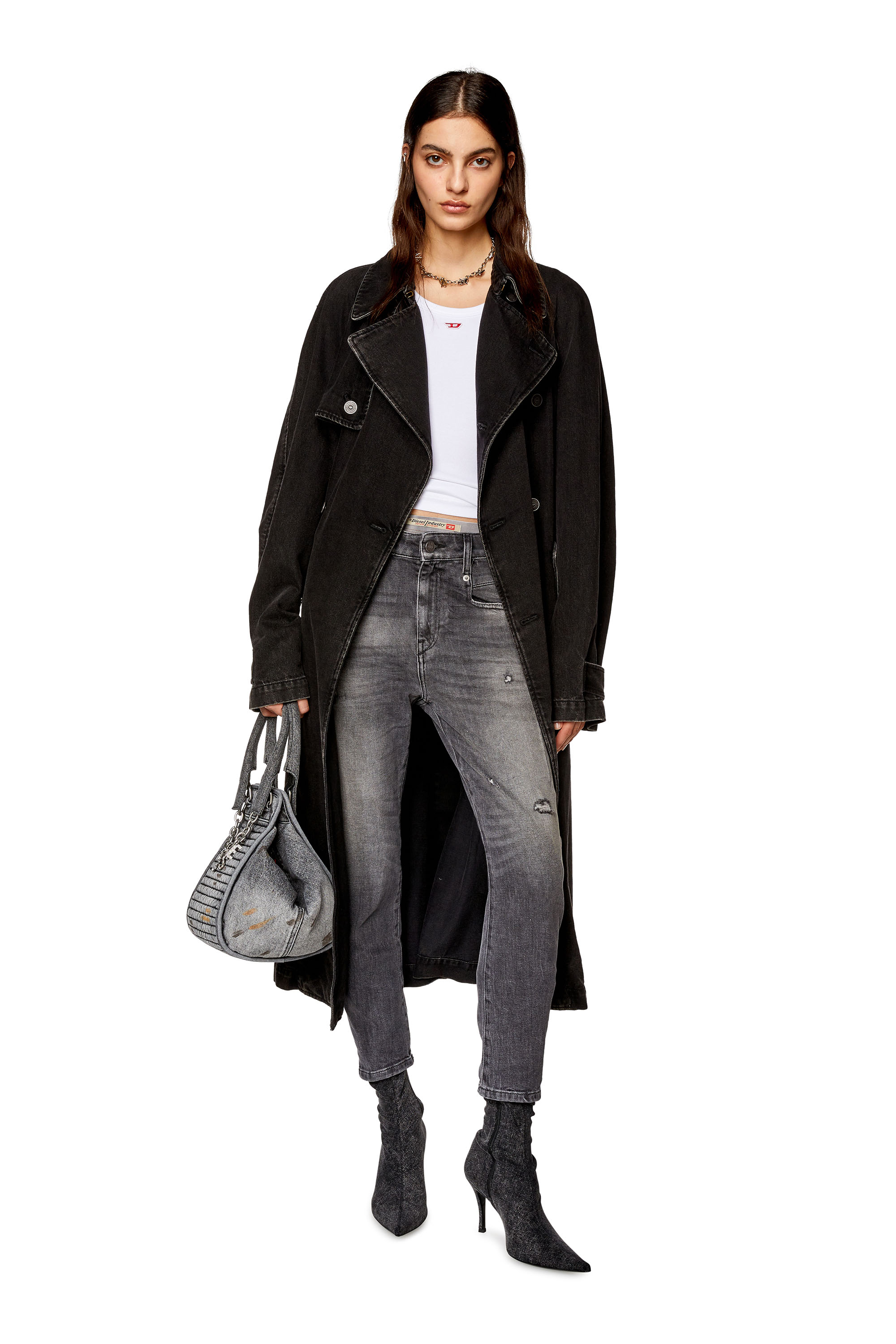 Diesel - Woman's Boyfriend Jeans Fayza 09G21, Black/Dark grey - 1