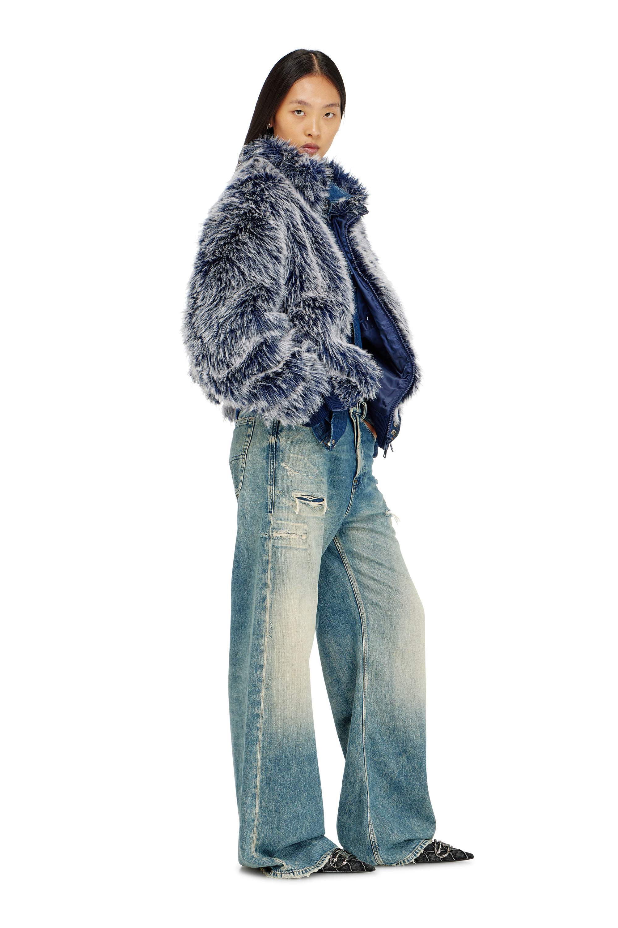Diesel - Female's Relaxed Jeans 1996 D-Sire 09P62, Medium Blue - 2