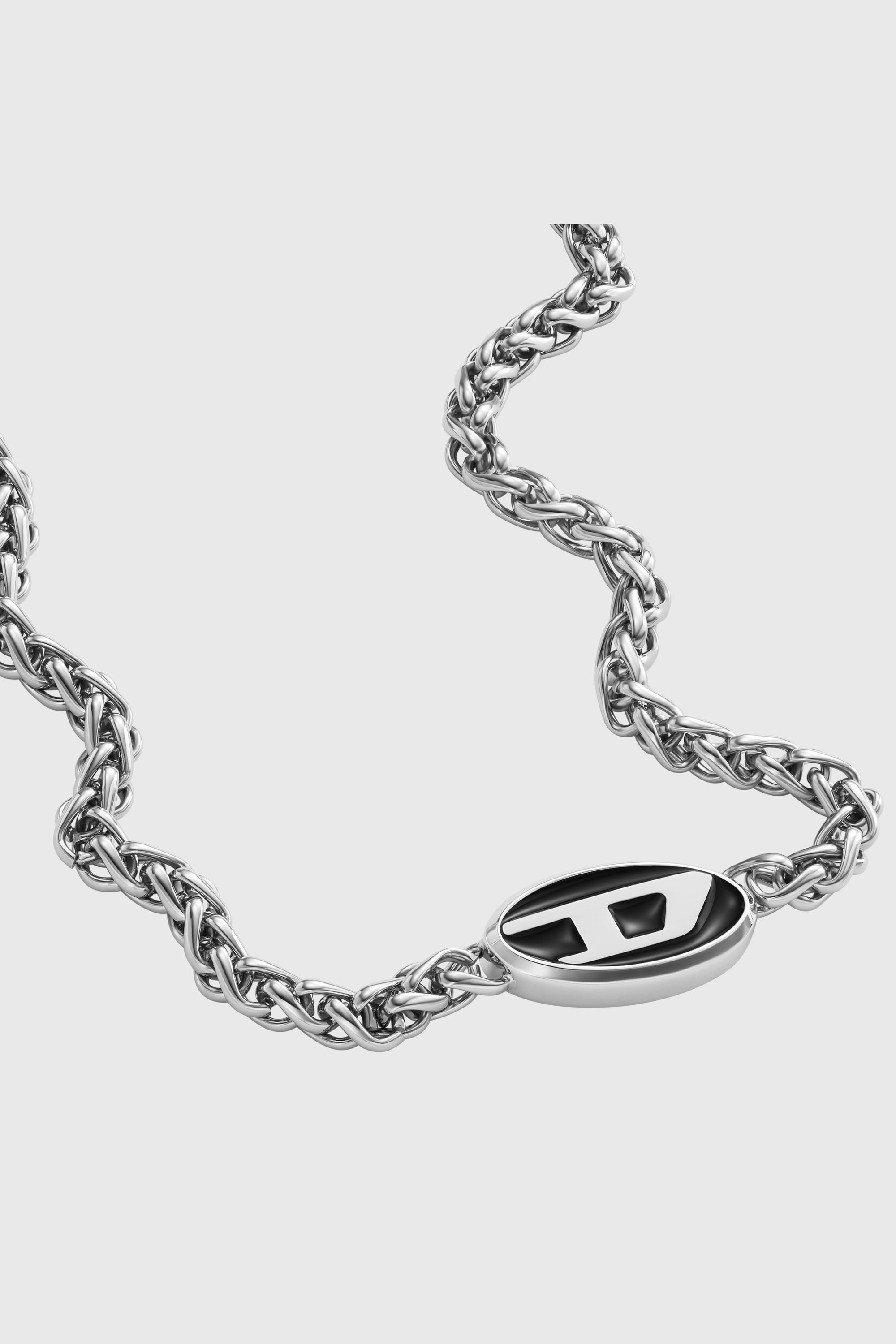 Diesel - DX1470, Unisex's Stainless steel chain necklace in Silver/Black - 2