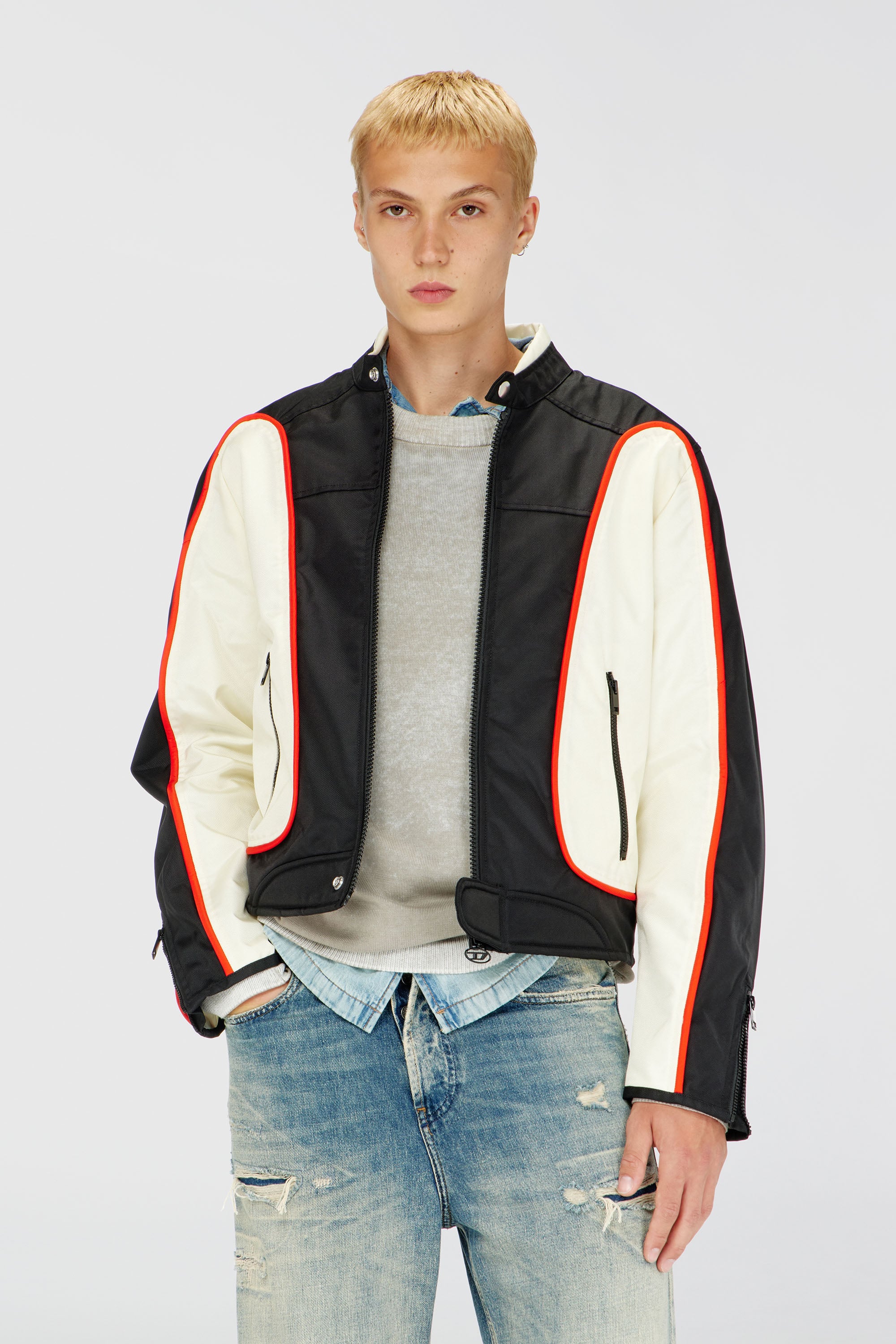 J-BLINK Unisex: 90's Biker jacket in waterproof nylon | Diesel
