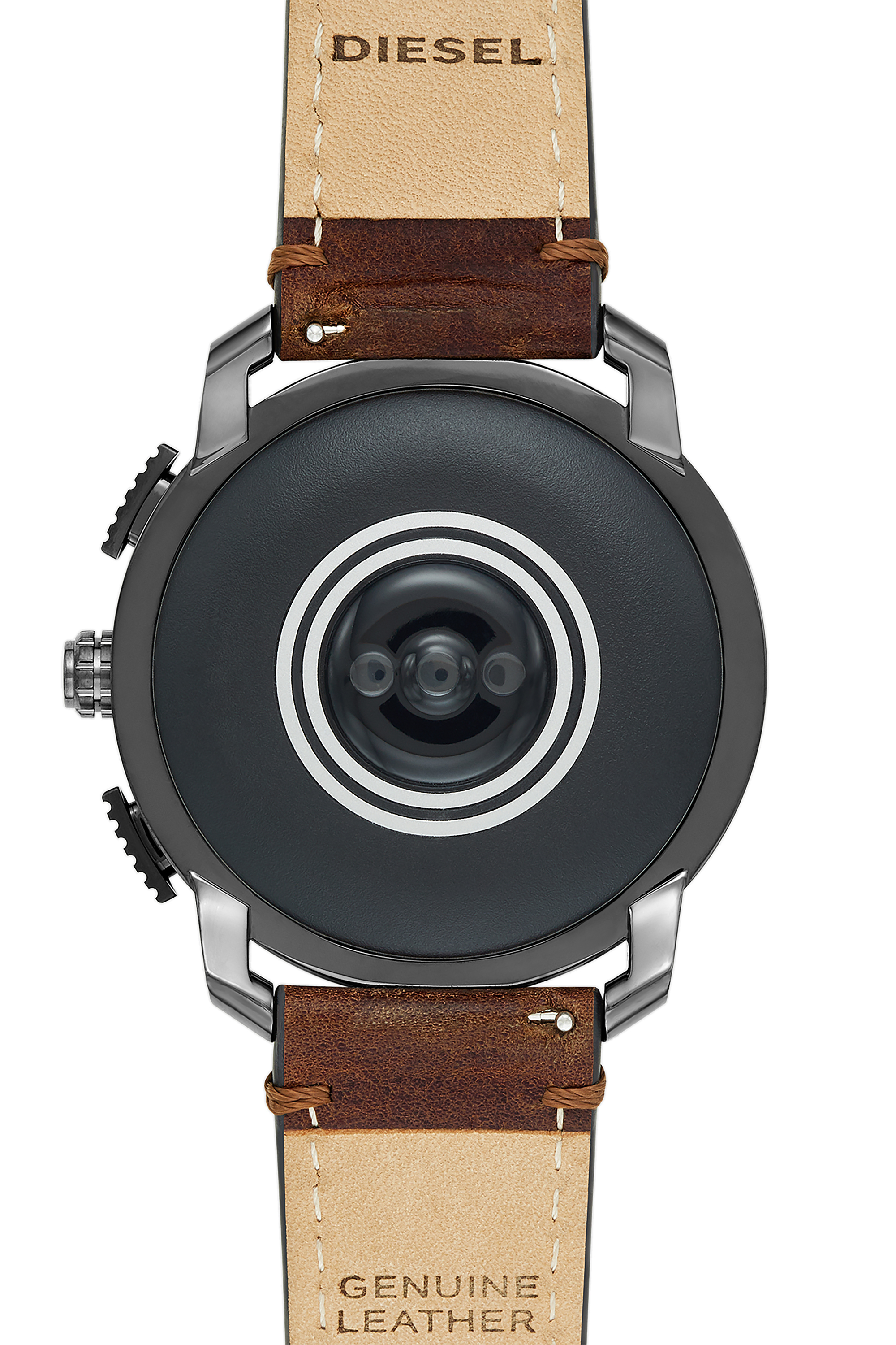 Diesel - DZT2032, Montre connectée Axial en cuir marron Homme in Marron - 4