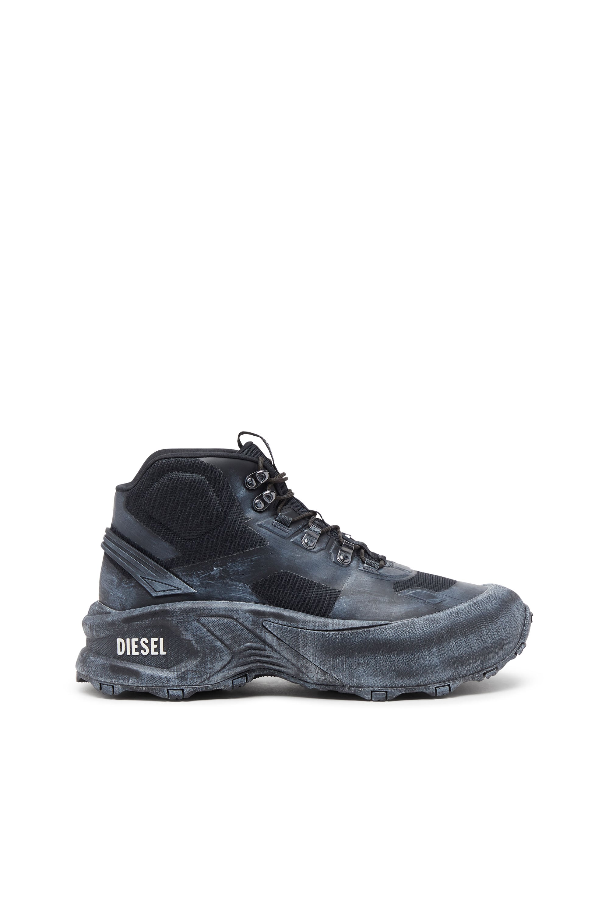 Diesel - D-CAGE HIKING, Man's D-Cage Hiking - Sneaker chuncky high-top in Black - 1