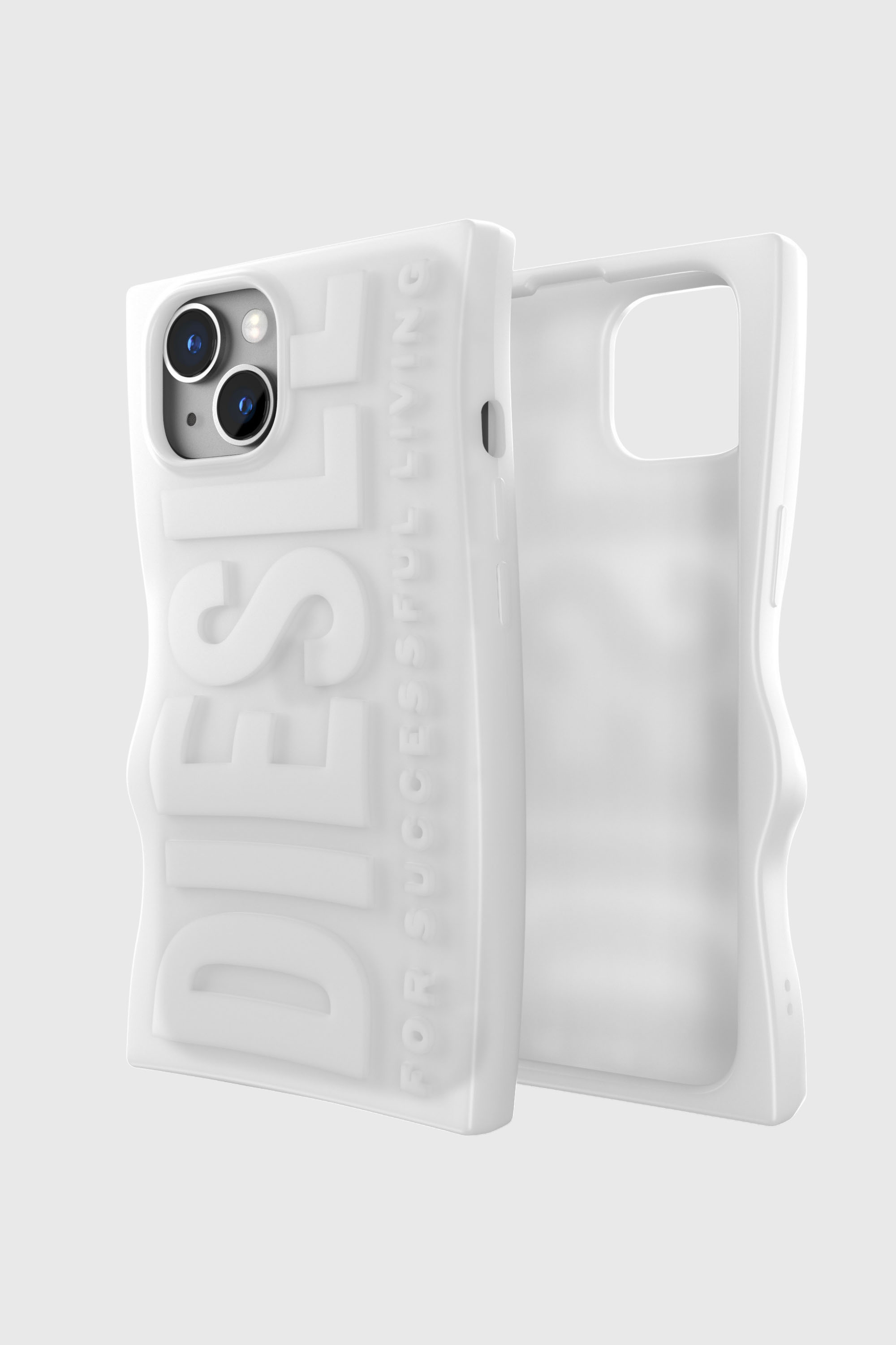Diesel - 54122 MOULDED CASE, Funda D By iPhone 13/iPhone 14 Unisex in Blanco - 1