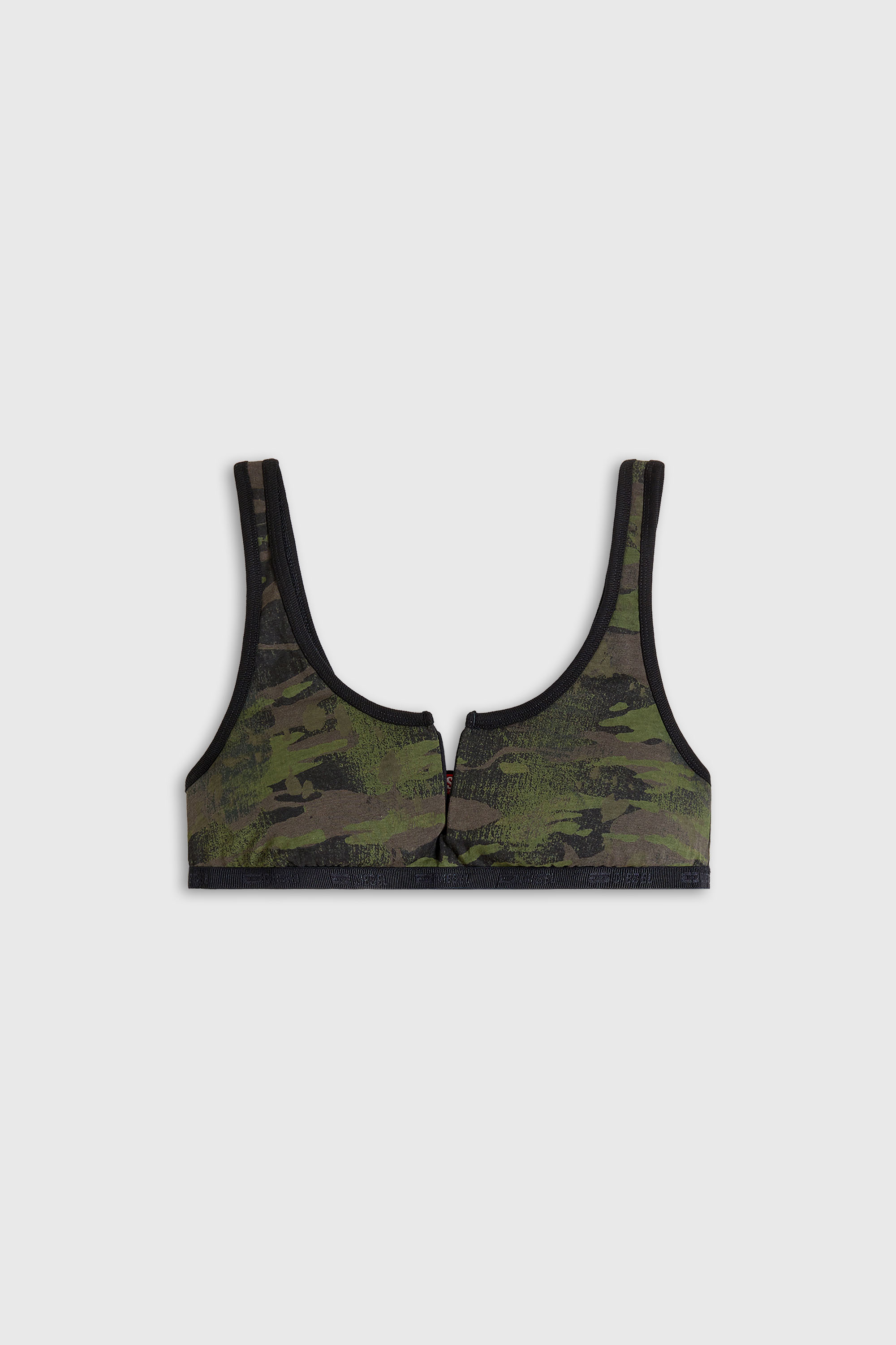 Diesel - ARY-UTLT, Woman's Bralette with camo print in Military Green - 2