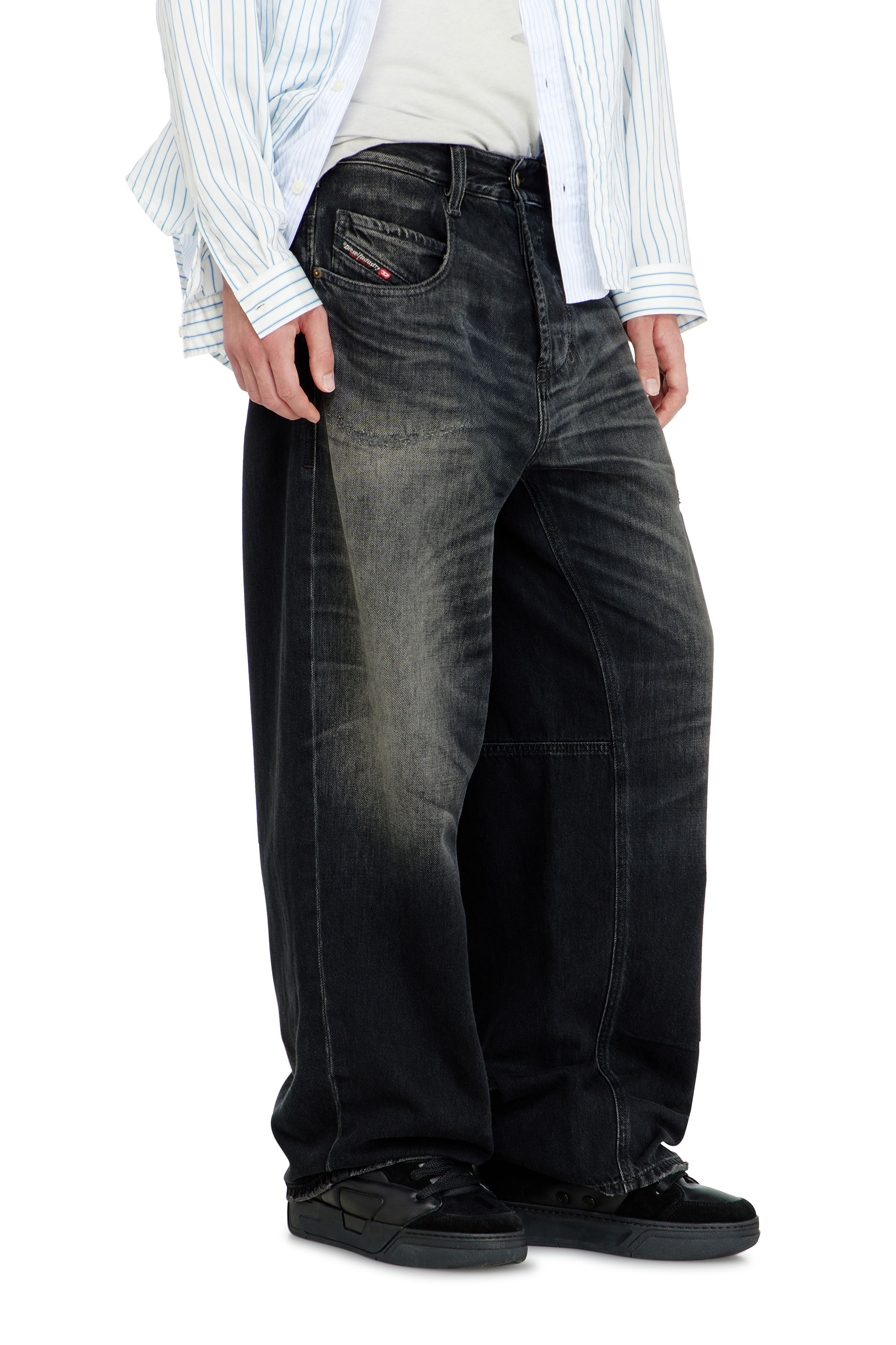 Diesel - Relaxed Jeans 1997 D-Enim-M 09P65 Unisex, Negro/Gris oscuro - 9