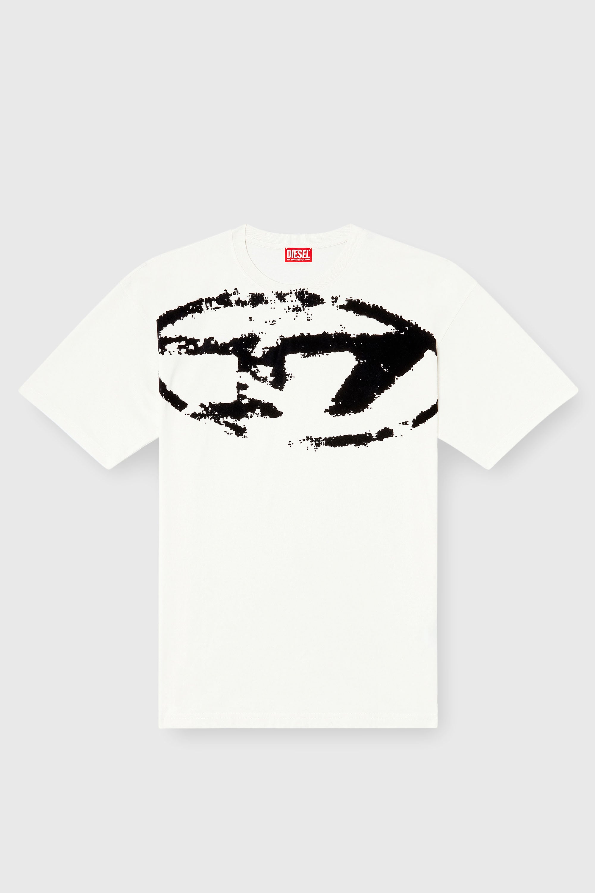 Diesel - T-BOXT-N14, Man's Graphic T-Shirt With Distressed Logo in White - 2