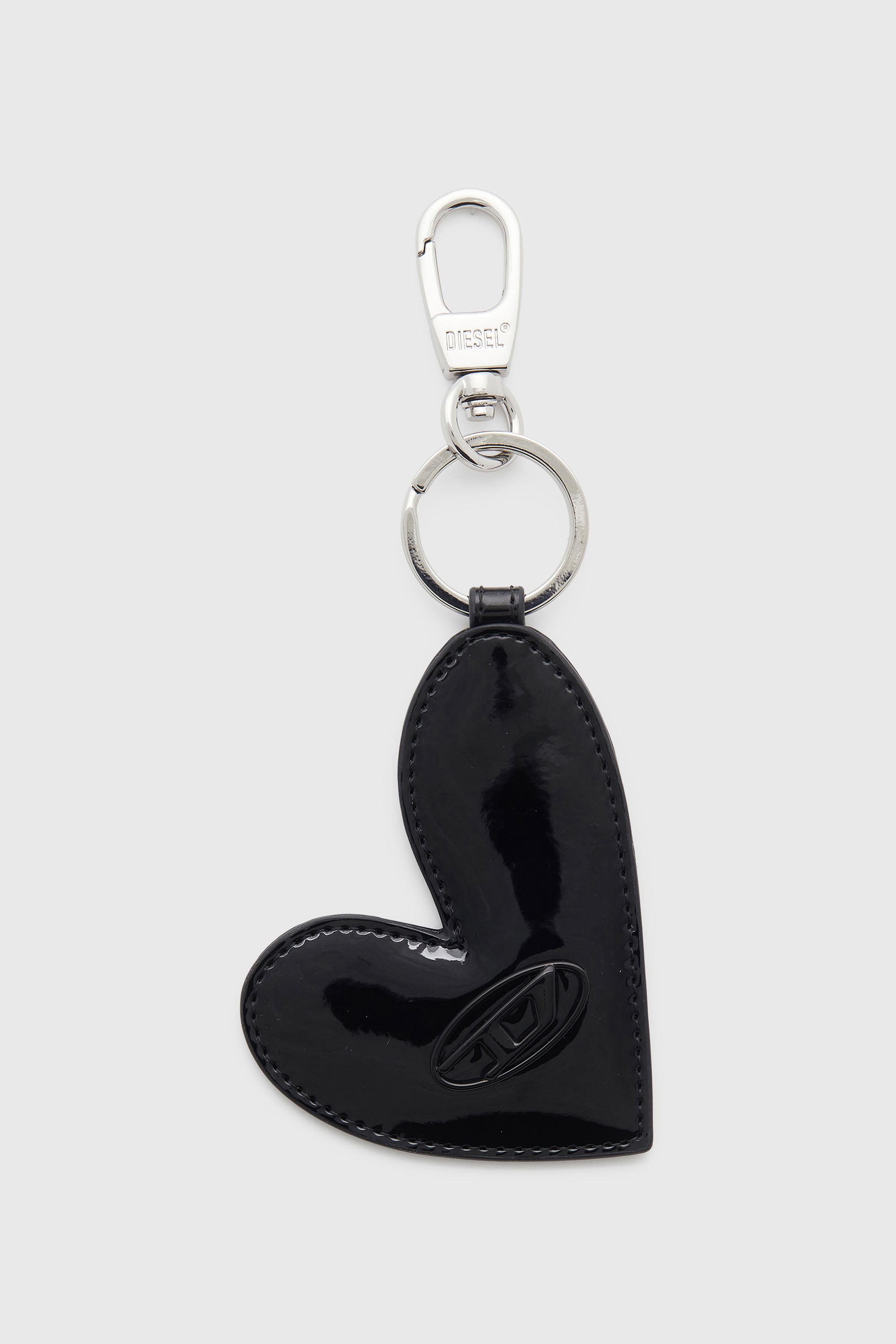 Diesel - PLAY HEART MIRROR, Female's Hear-shape charm with glossy finish in Black - 1