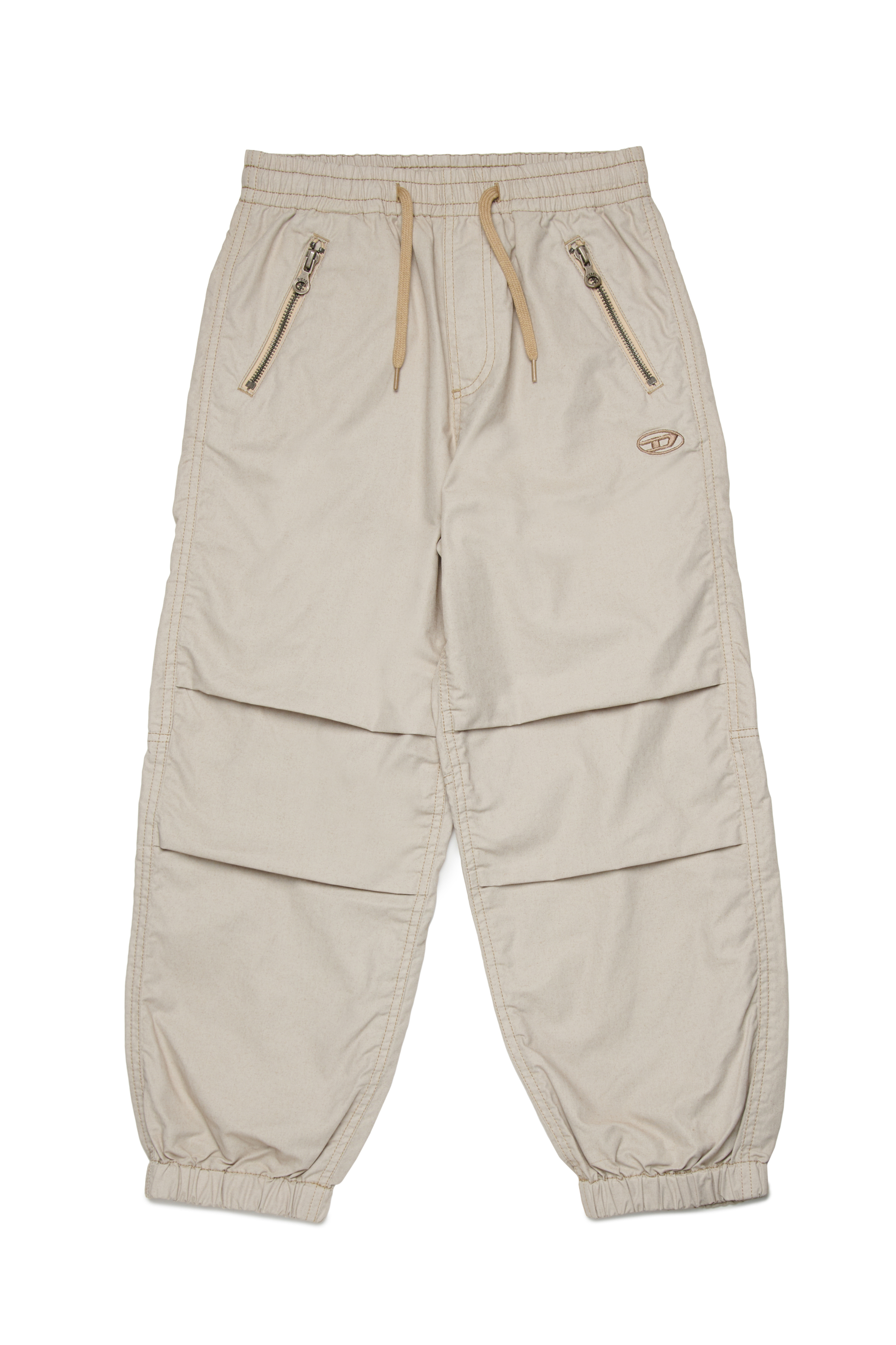 Drawstring pants with Oval D embroidery | Beige | 4-16 YEARS