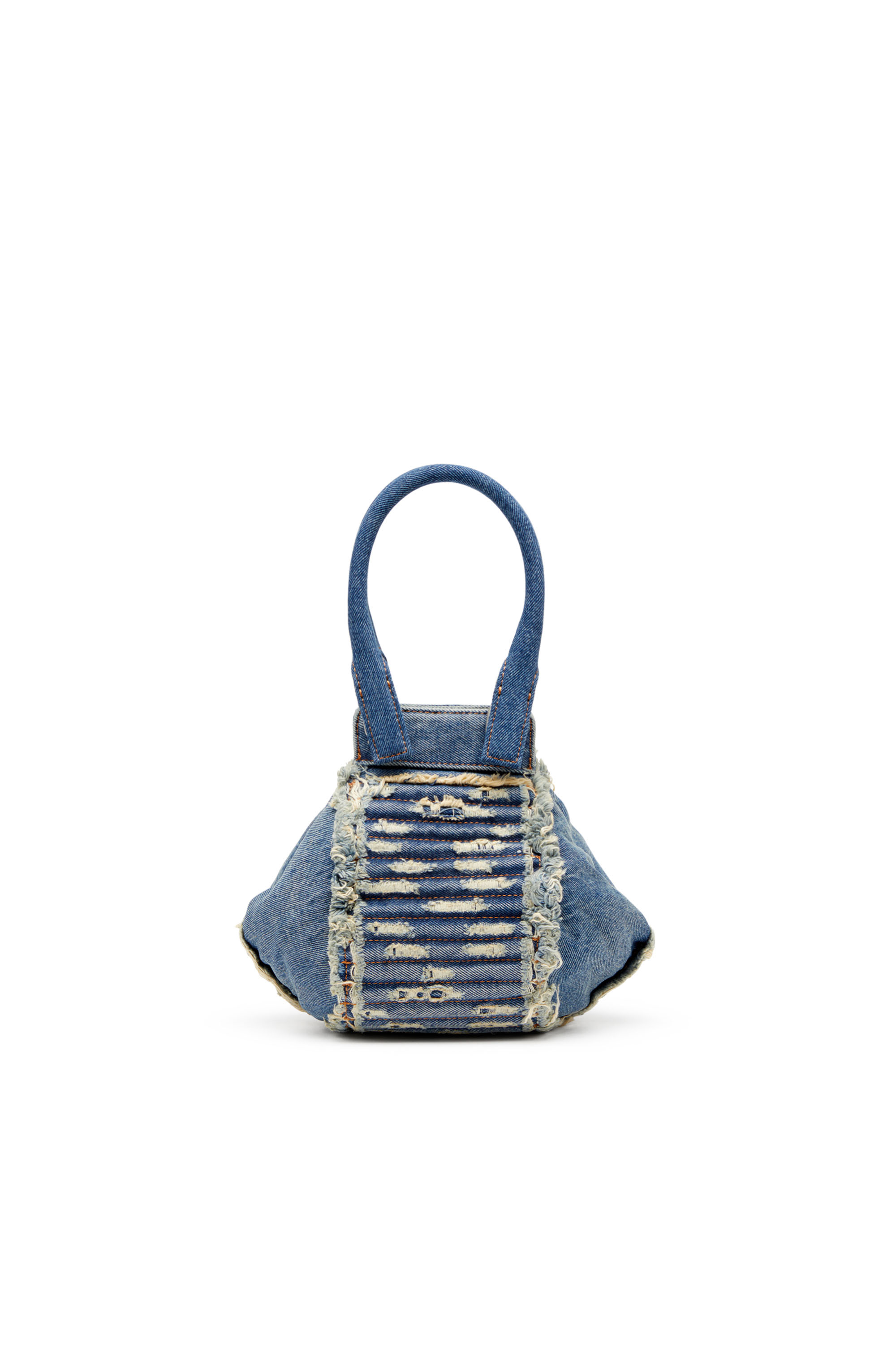 Diesel - D-VINA-XS, D-Vina-Xs-Sac à main en denim matelassé effet vieilli Femme in Bleu - 3