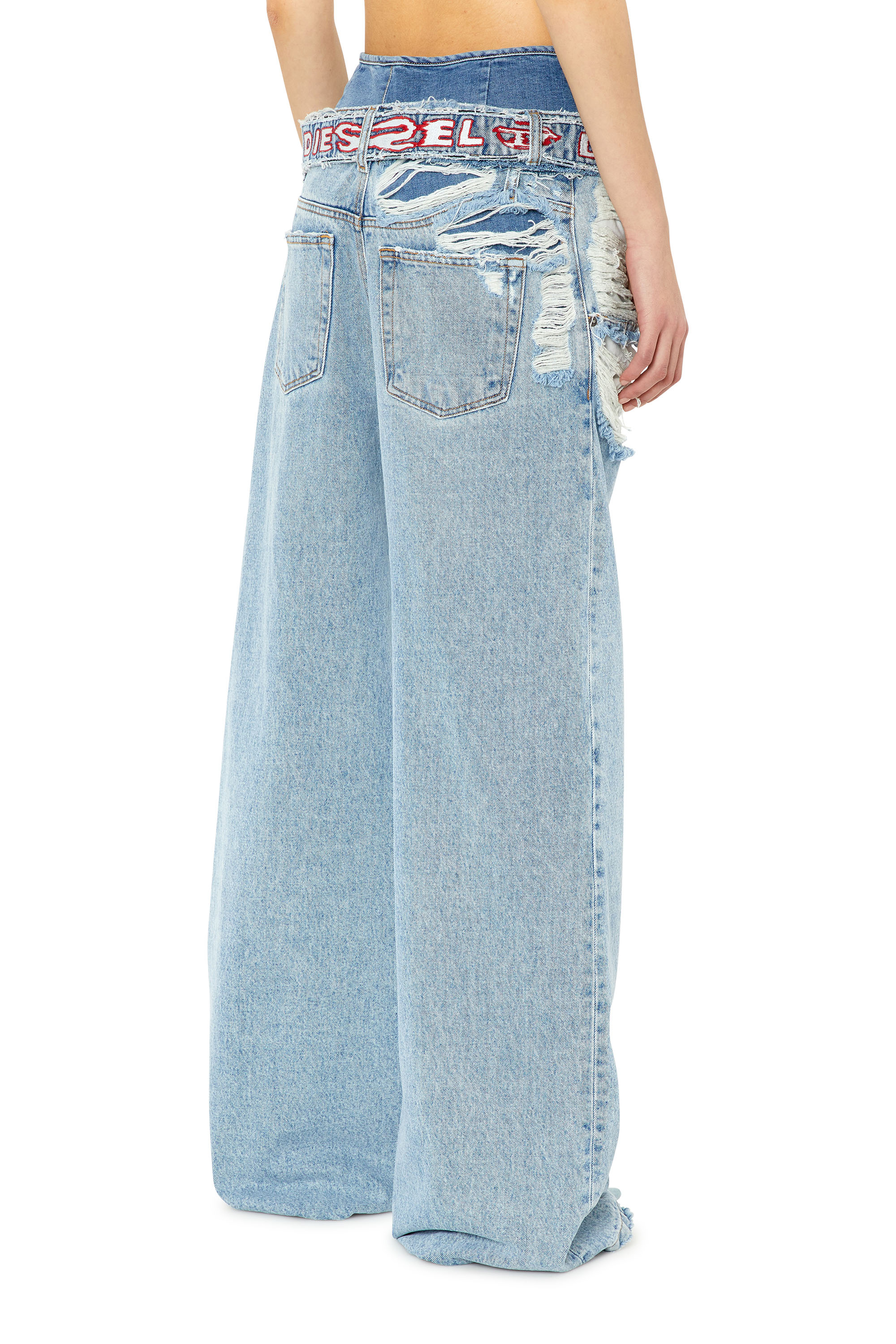 Diesel - Woman's Boyfriend Jeans D-Illin 0EMAG, Light Blue - 5