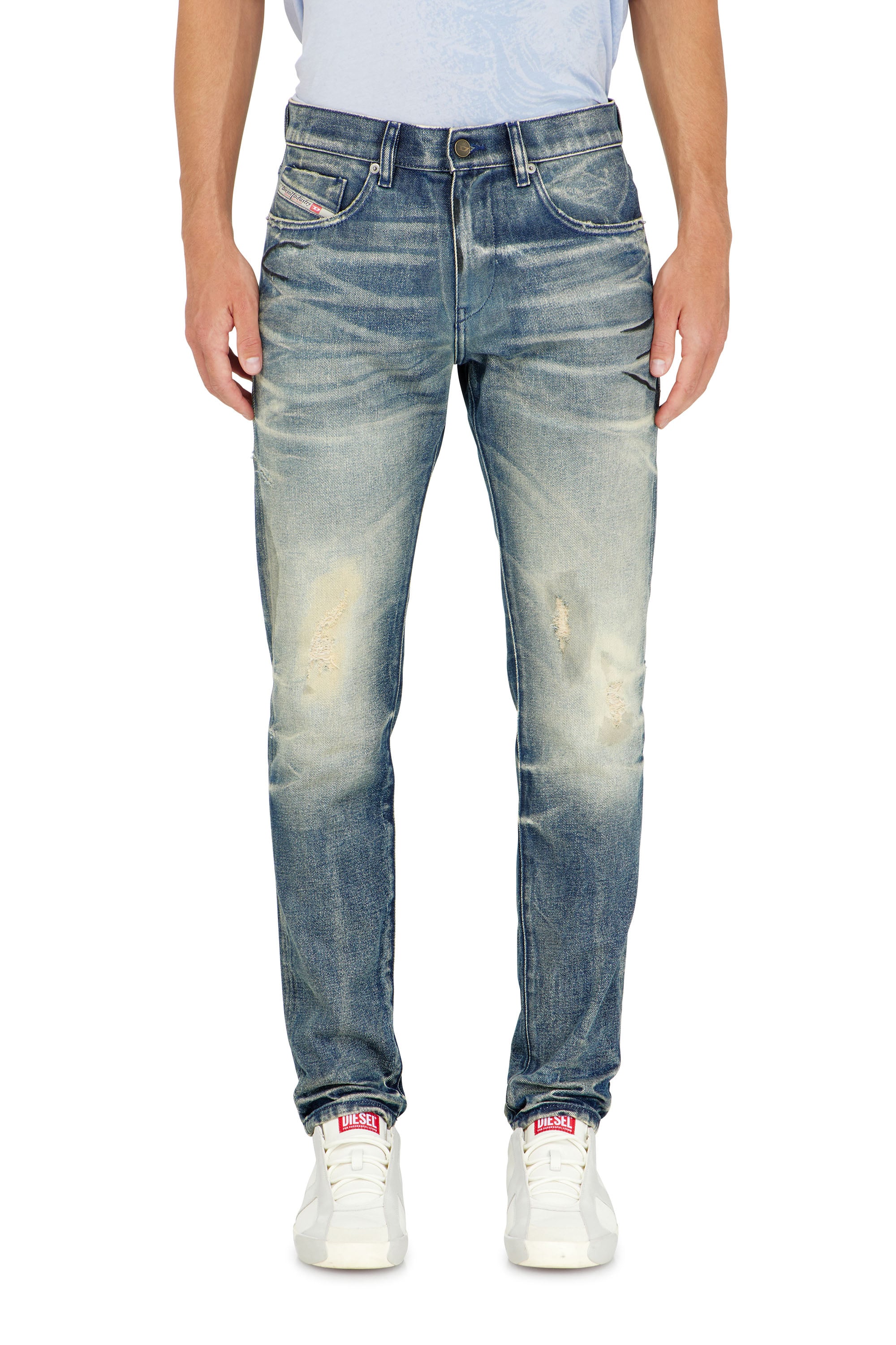 Diesel - Slim Jeans 2019 D-Strukt 09P36 Homme, Bleu moyen - Image 2
