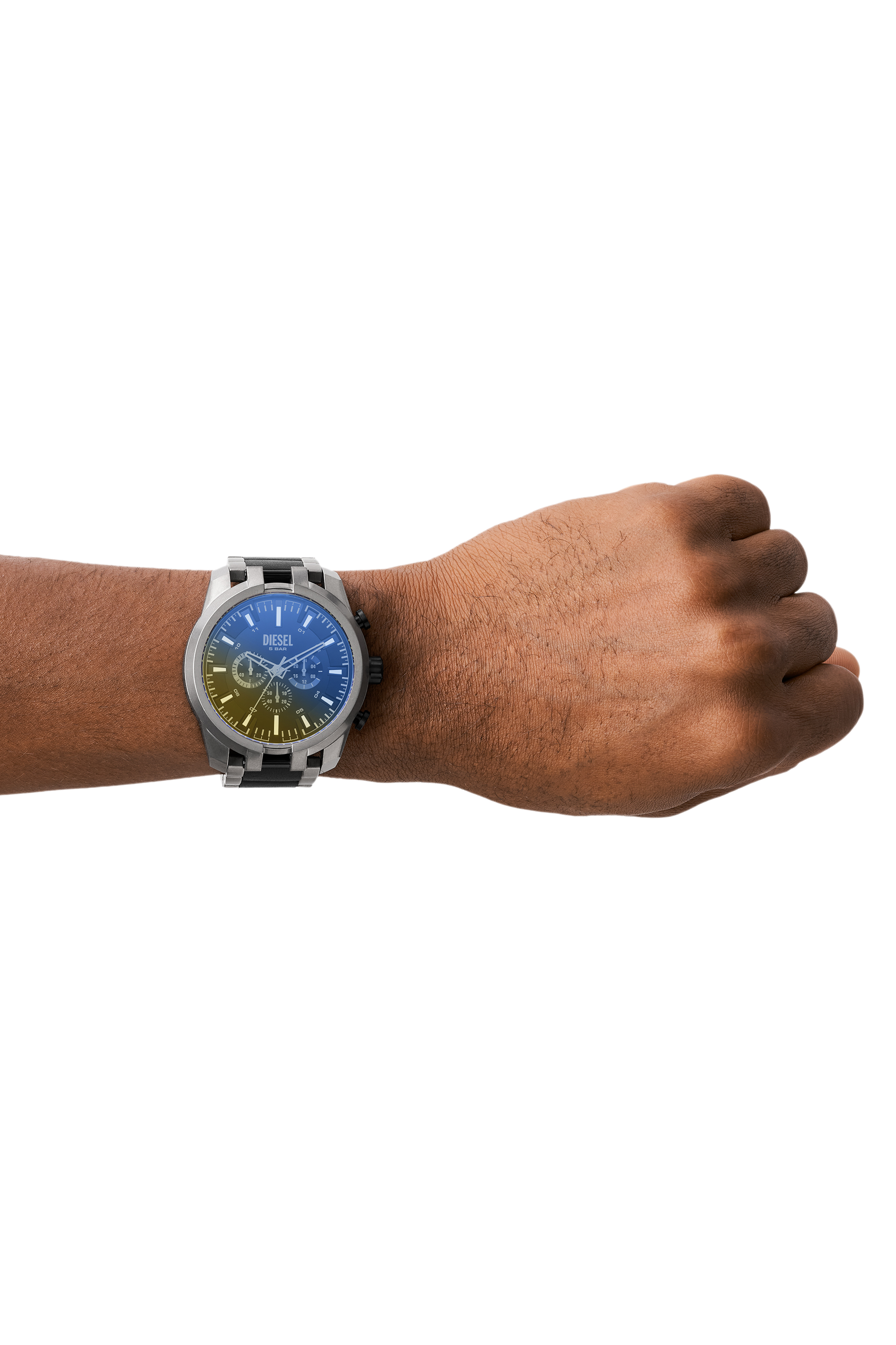 DZ4587 Man: Split chronograph two-tone stainless steel watch