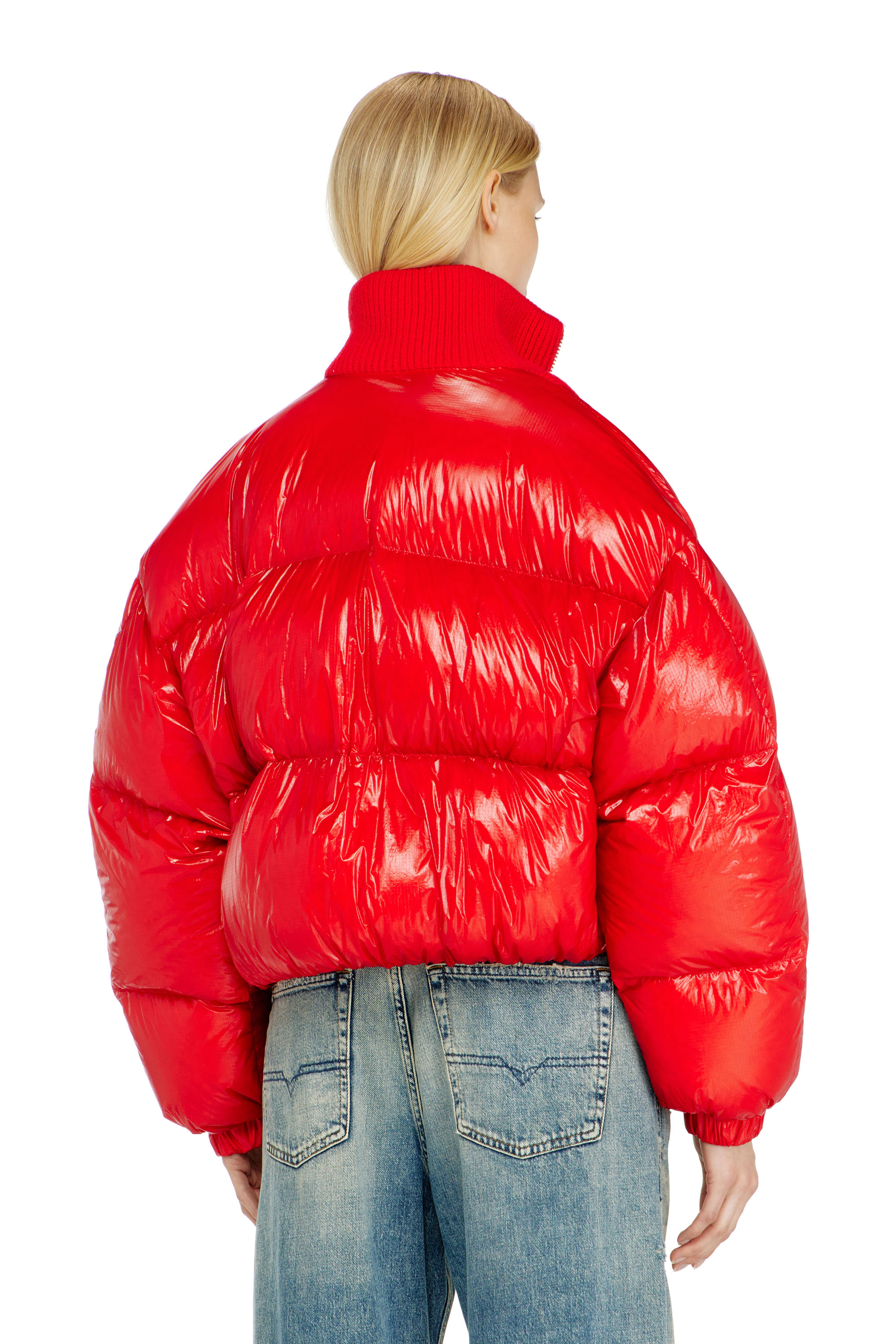 Diesel - W-ARRIOR, Doudoune en ripstop avec col en maille Femme in ToBeDefined - 4