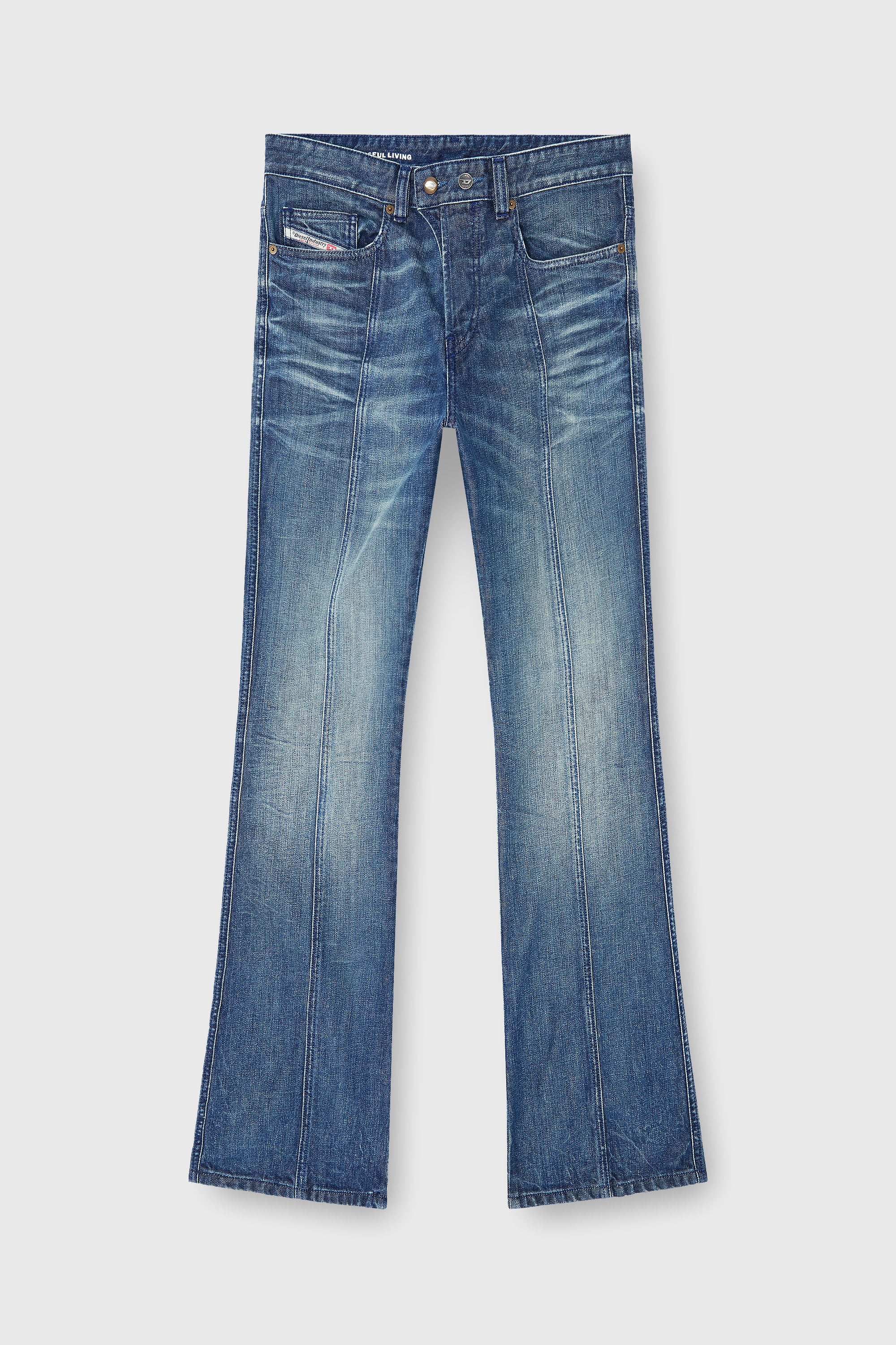 Diesel - Bootcut Jeans 1998 D-Buck 09Q29 Hombre, Azul medio - 1
