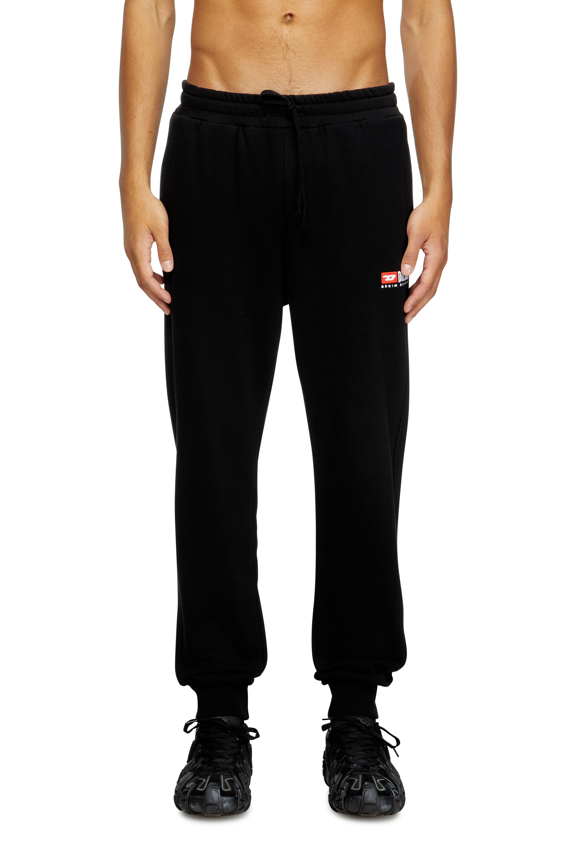 Diesel - P-TARY-DIV, Man's Track pants with embroidered logo in Black - 3
