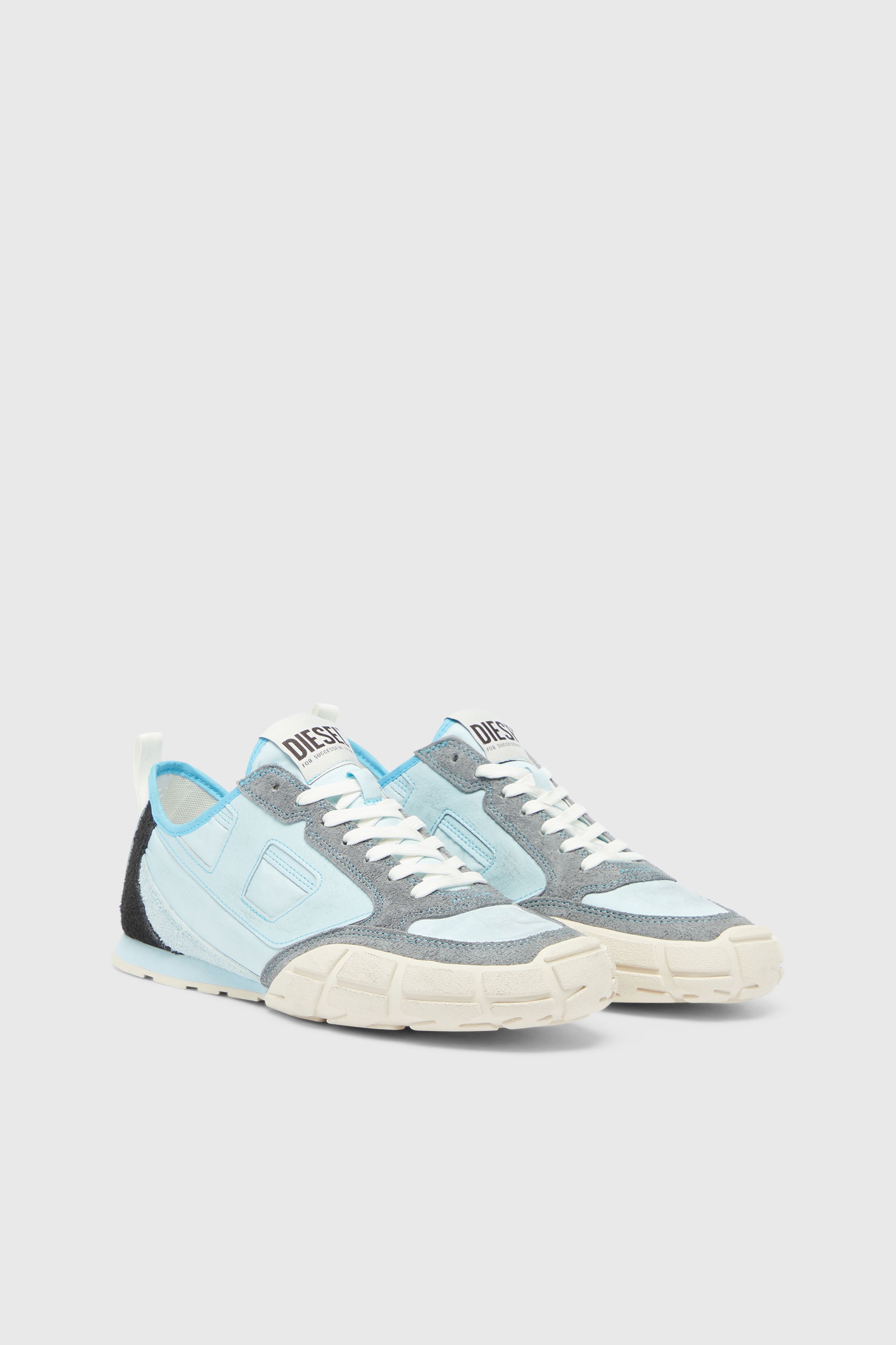 Diesel - S-PAGODHA LOW, S-Pagodha - Baskets en cuir et nylon Homme in Bleu - 2