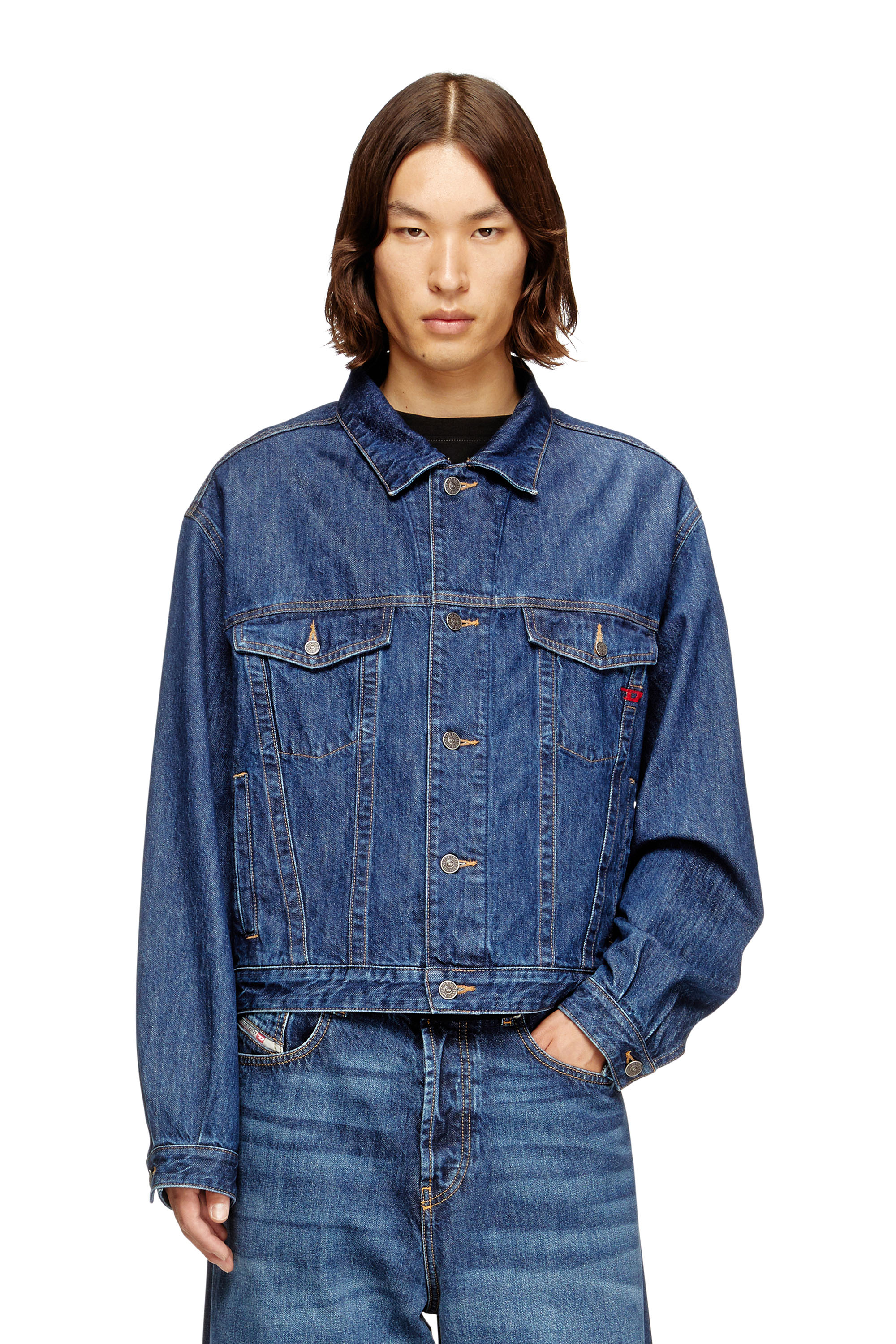 Diesel - D-RANGER, Veste trucker en denim ADN Mixte in Bleu - 1