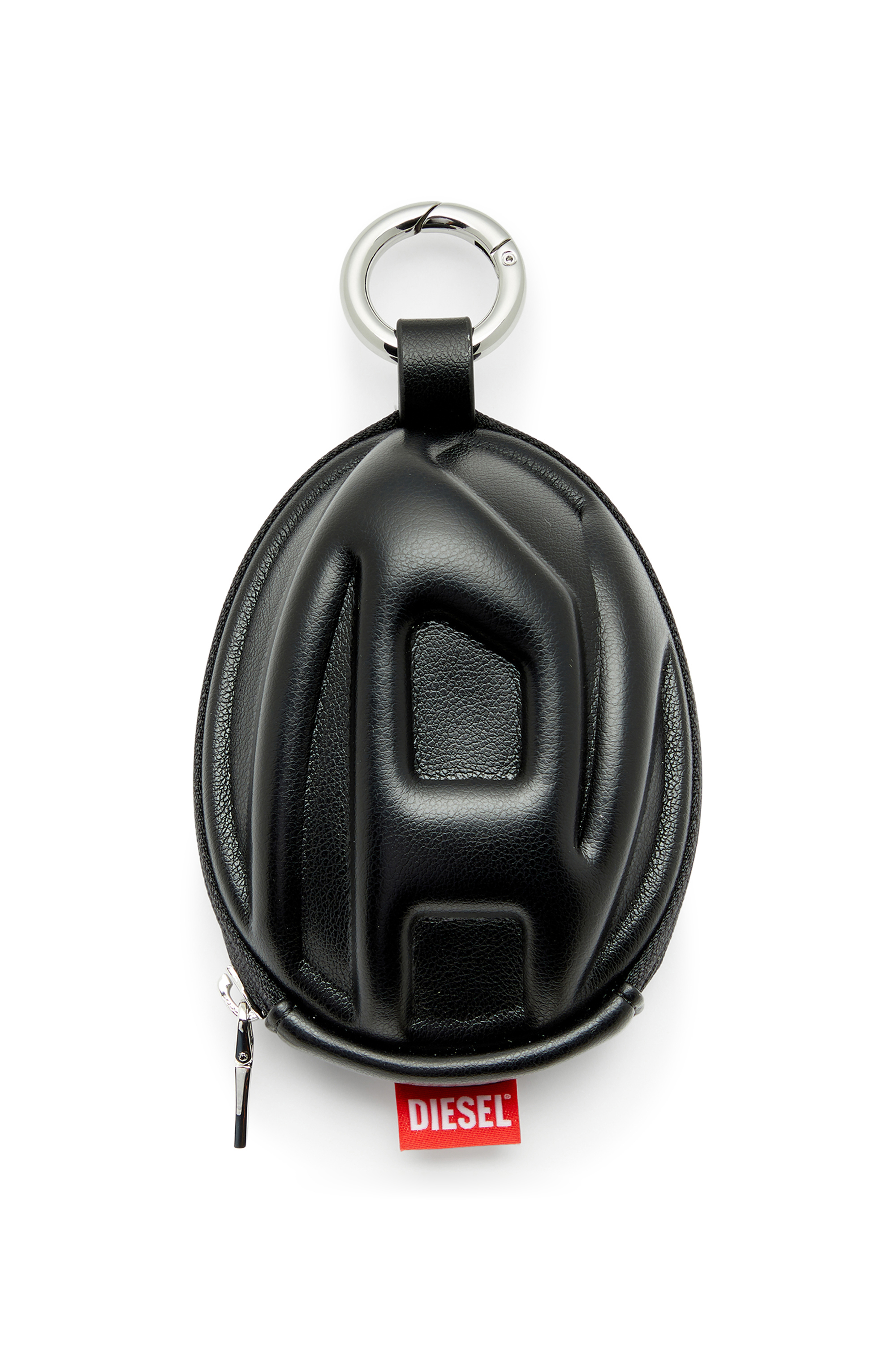 Diesel - CHARM-POD, Man's Charm in matte PU with Oval D logo in Black - 1