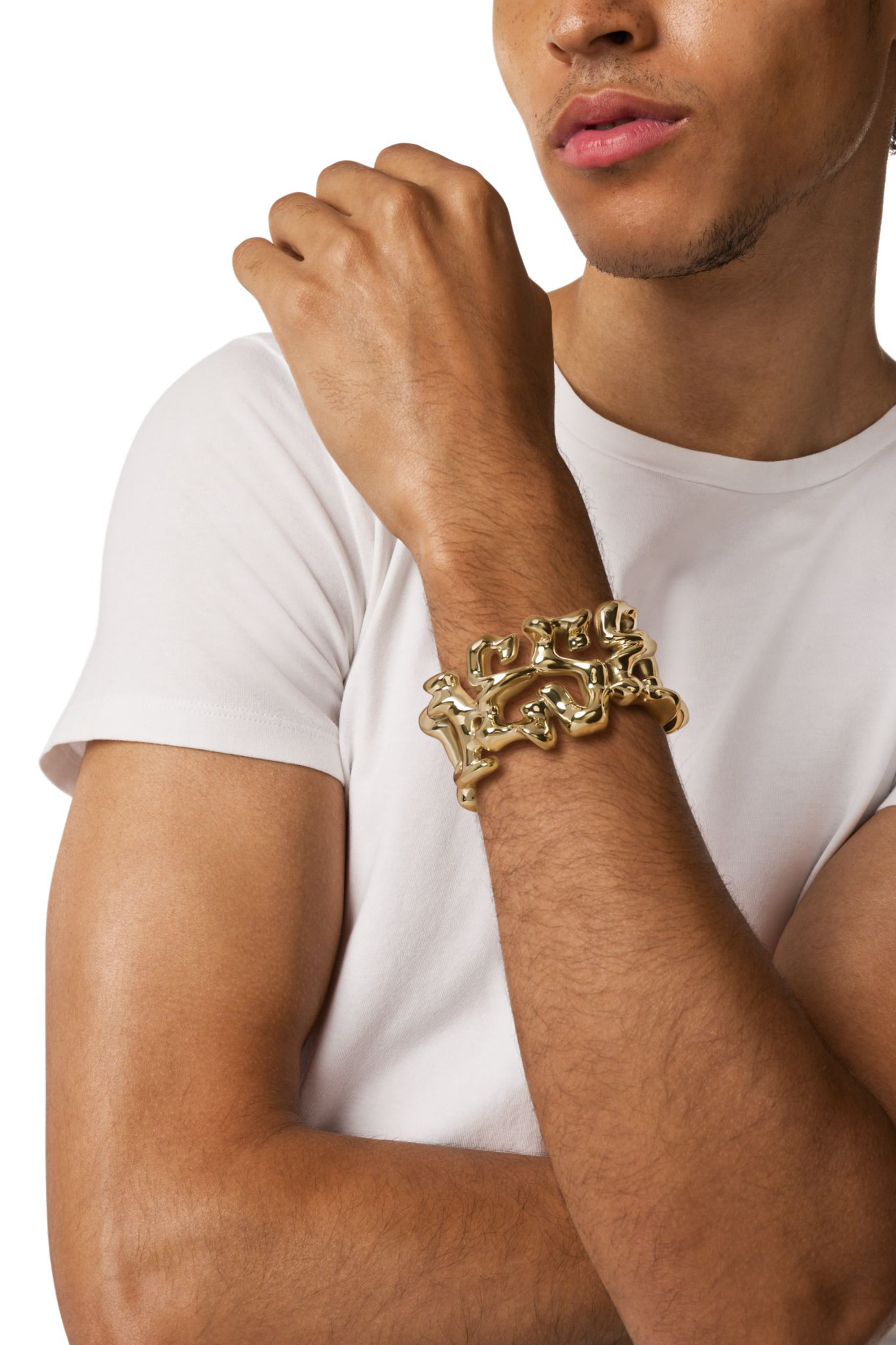 Diesel - DX1660710 JEWELLERY, Pulsera de acero inoxidable Unisex in Dorado - 4