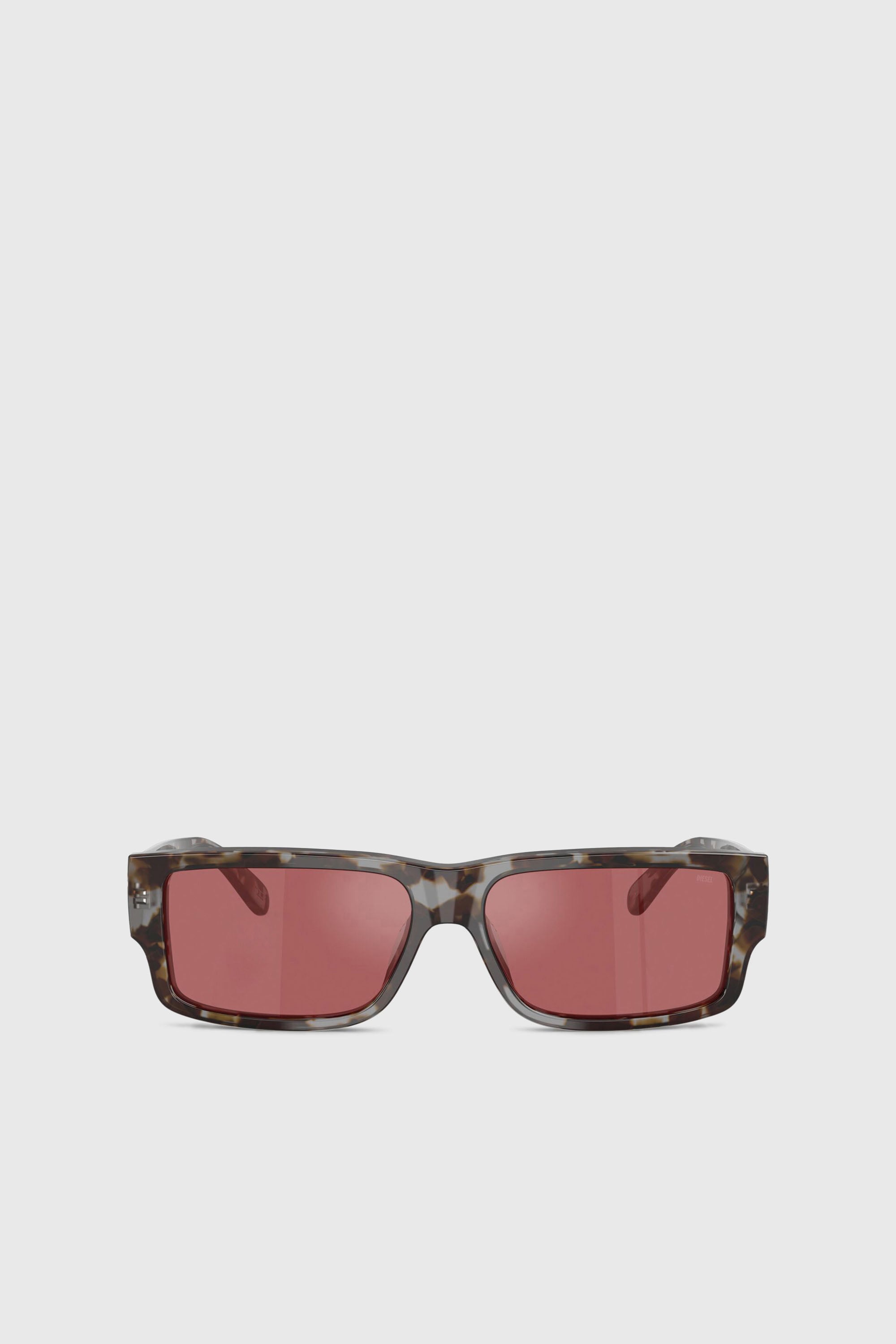 Diesel - 0DL2003 SIZE 57, Man's Rectangle sunglasses in Red - 1