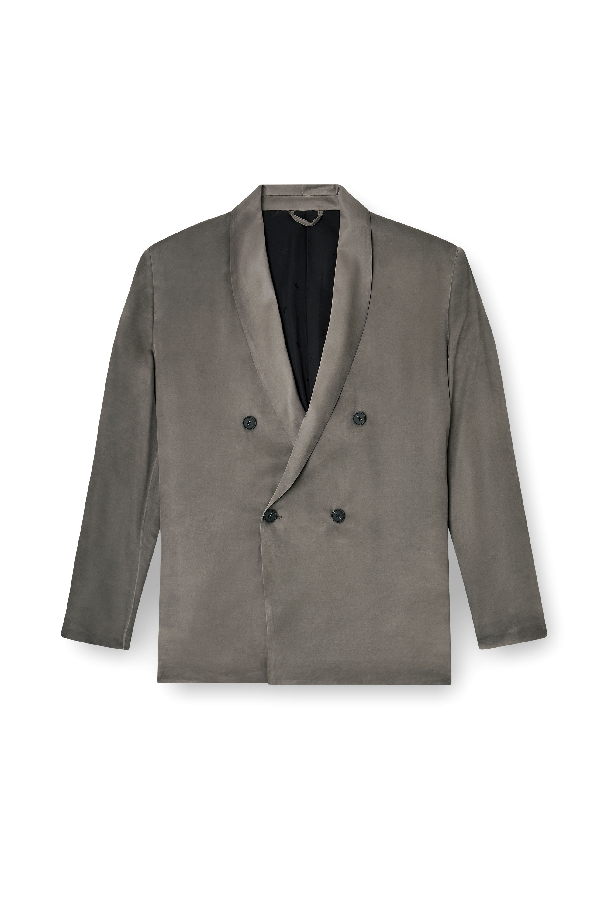 Diesel - J-ARMAN-ALBG, Male's Blazer in treated fluid viscose in Dark Grey - 2