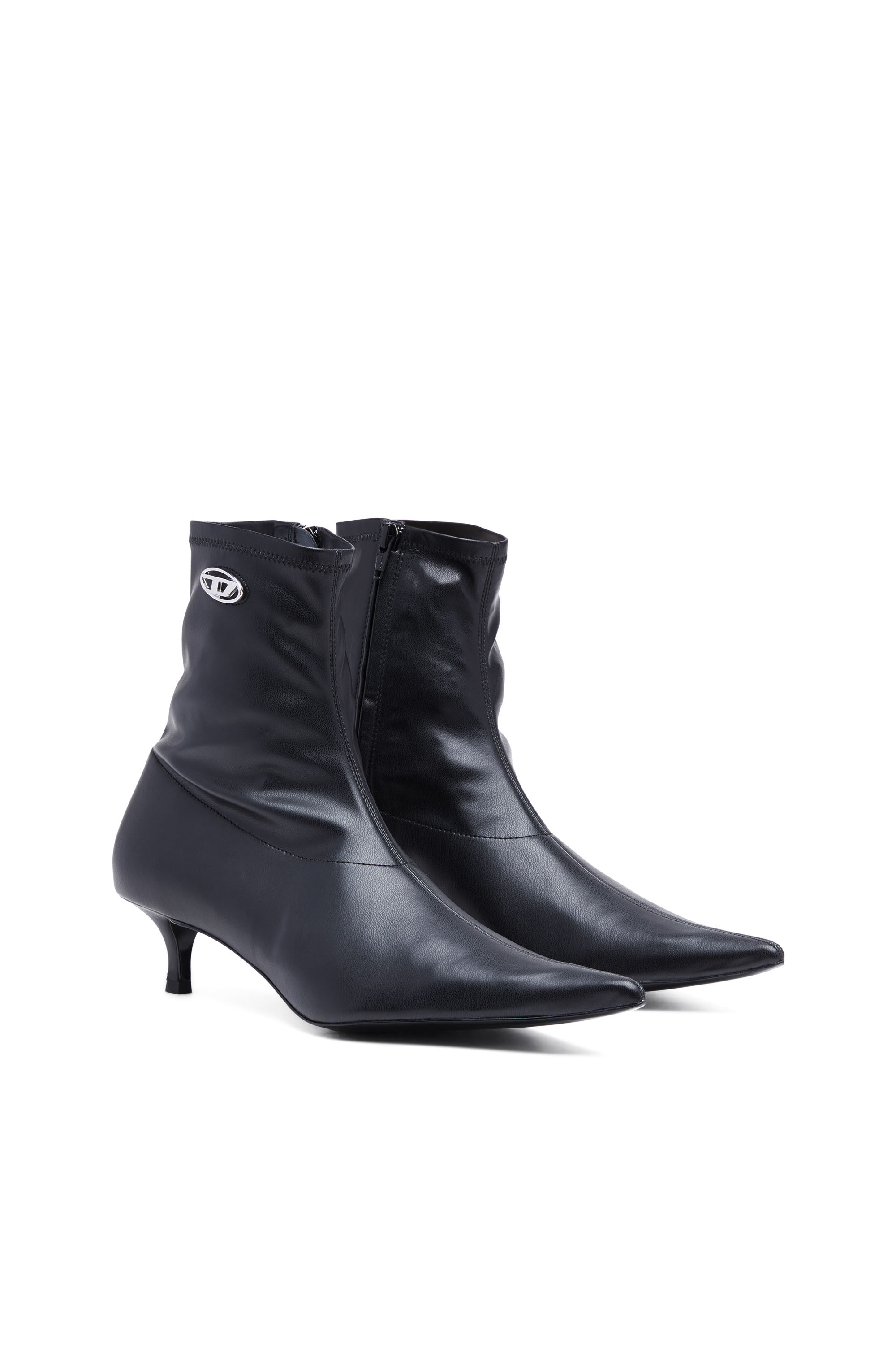 KittyブラックD D-KITTIE AB Woman: Kitten-heel ankle boots | Black | Diesel