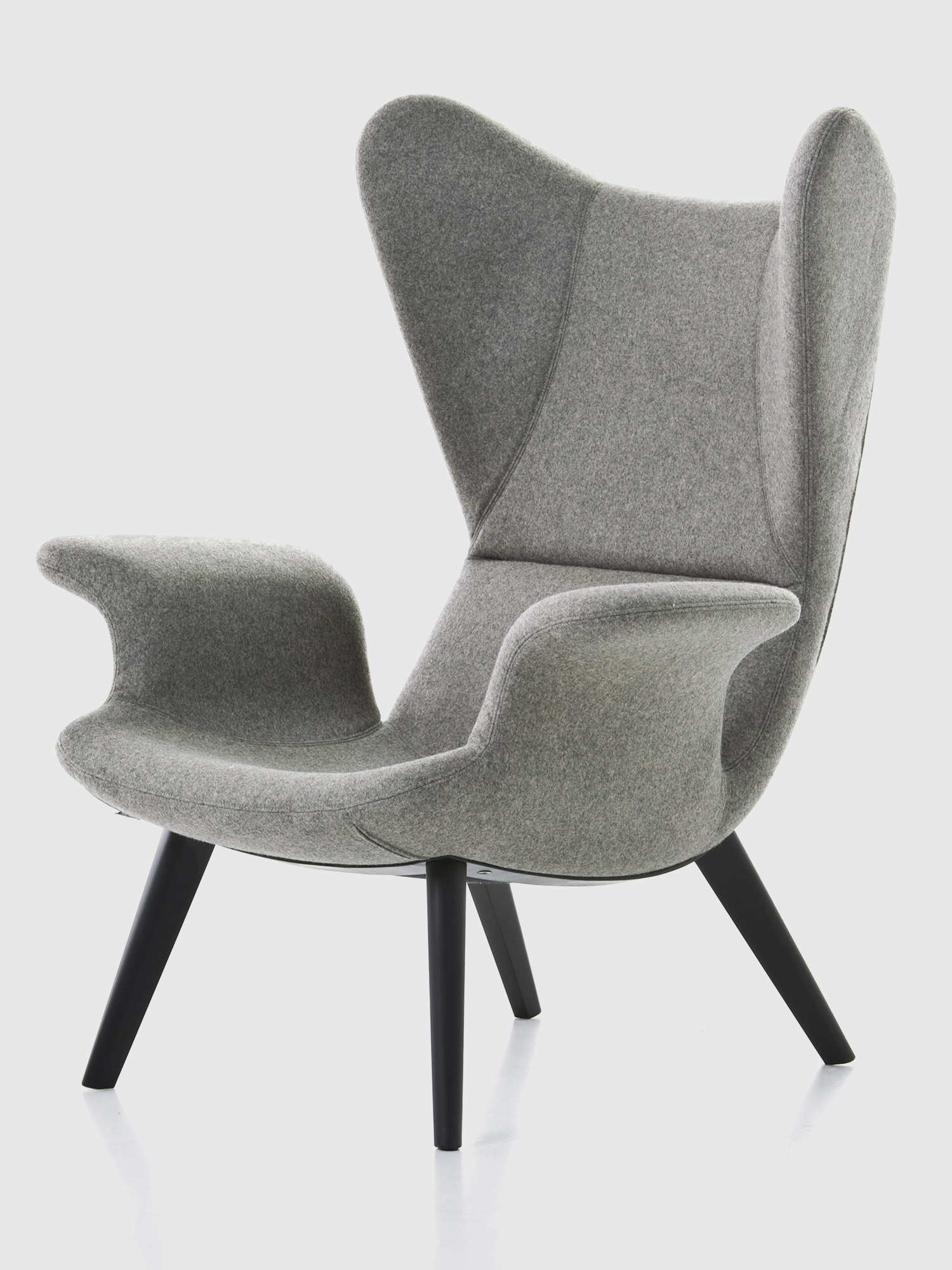 Diesel - DL2H05 LONGWAVE, Unisex's High back lounge chair in Grey - 1