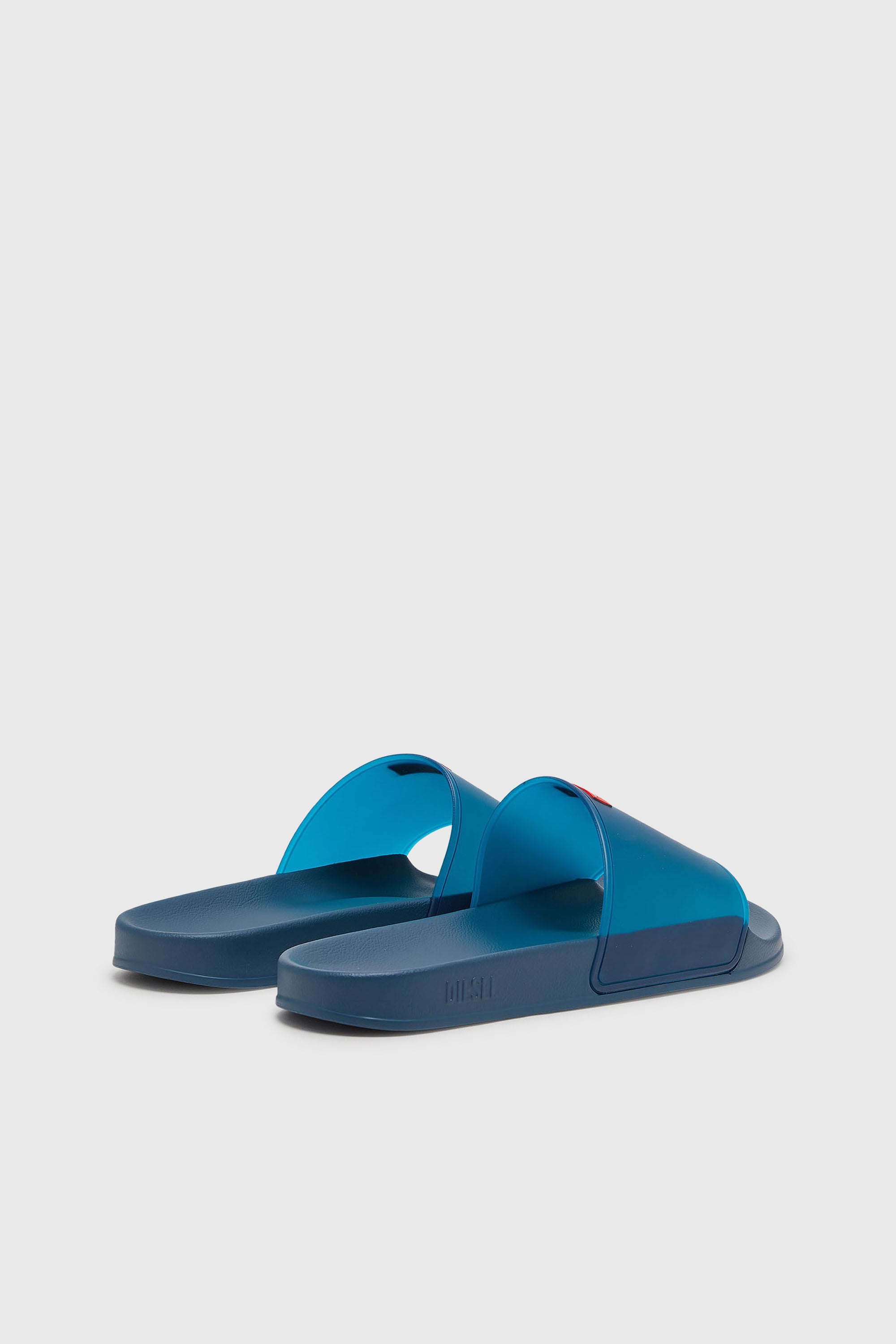 Diesel - SA-SWIM, Male's Sa-Swim - Rubber slides with transparent upper in Blue - 3