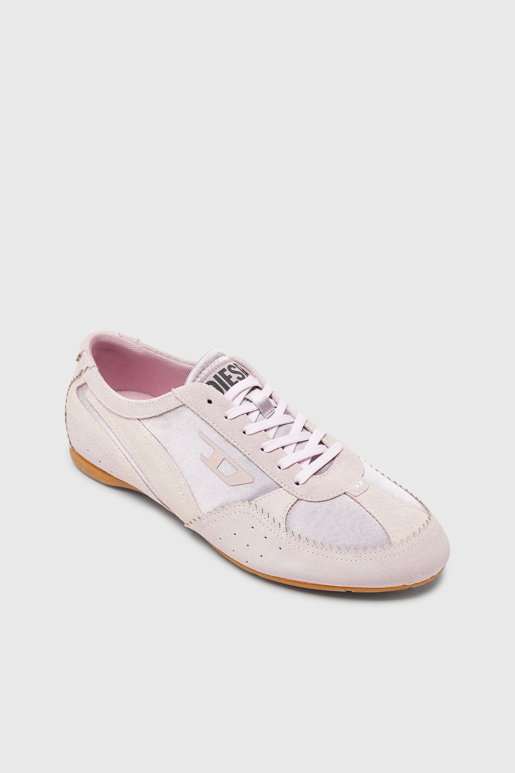 Diesel - D-MILE LOW II W, D-Mile- Zapatillas con superposiciones de ante Mujer in Rosa - 6