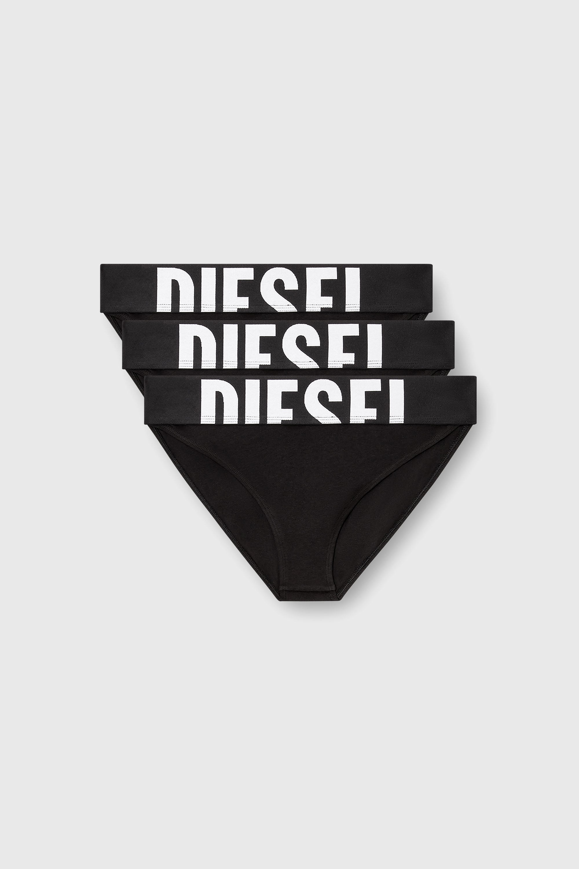 Diesel - LOLA-D-POP-3PACK, Female's Three-pack briefs with cut-off logo in Black - 1