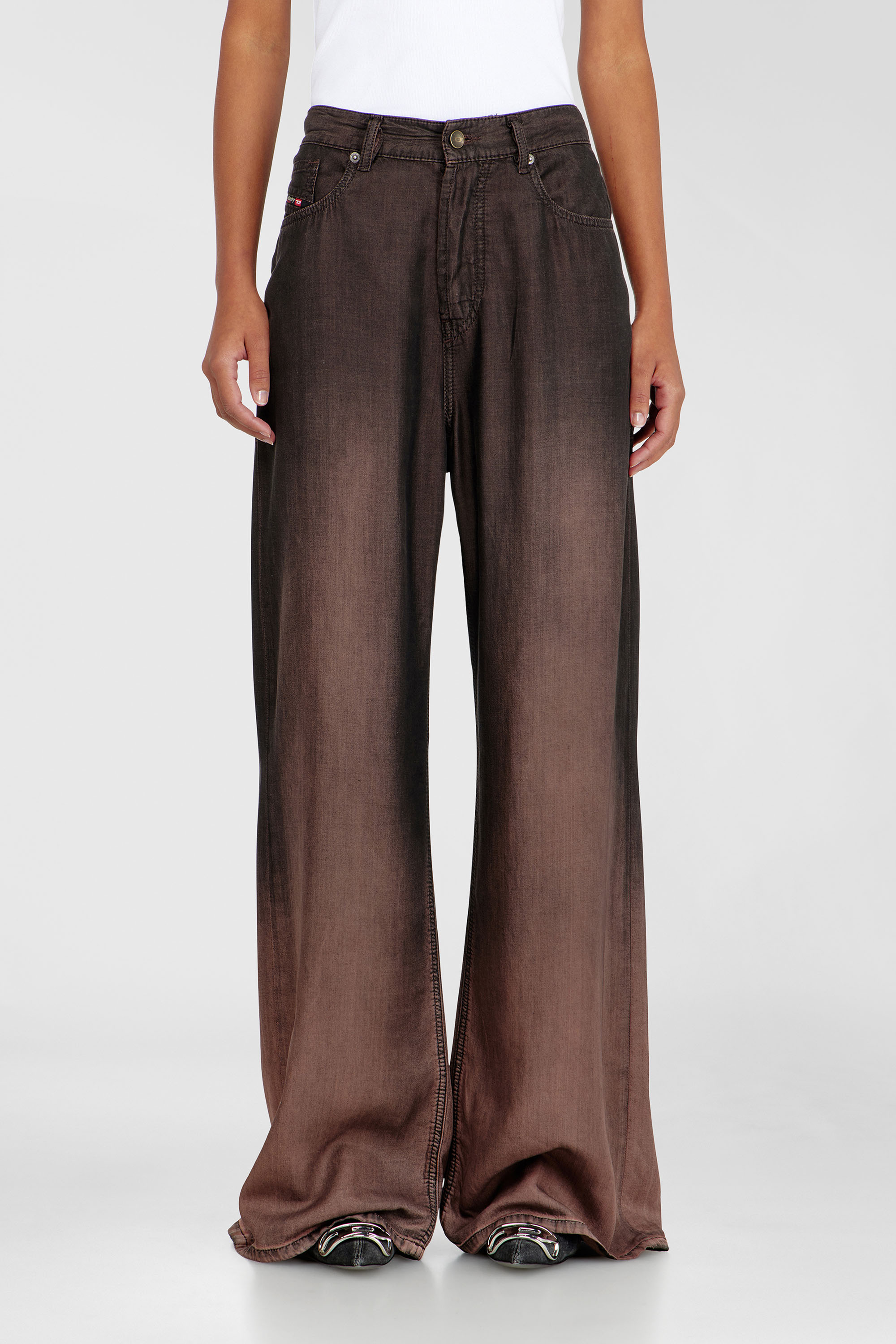 Diesel - Woman's Relaxed Jeans 1996 D-Sire 068YF, Brown - 1