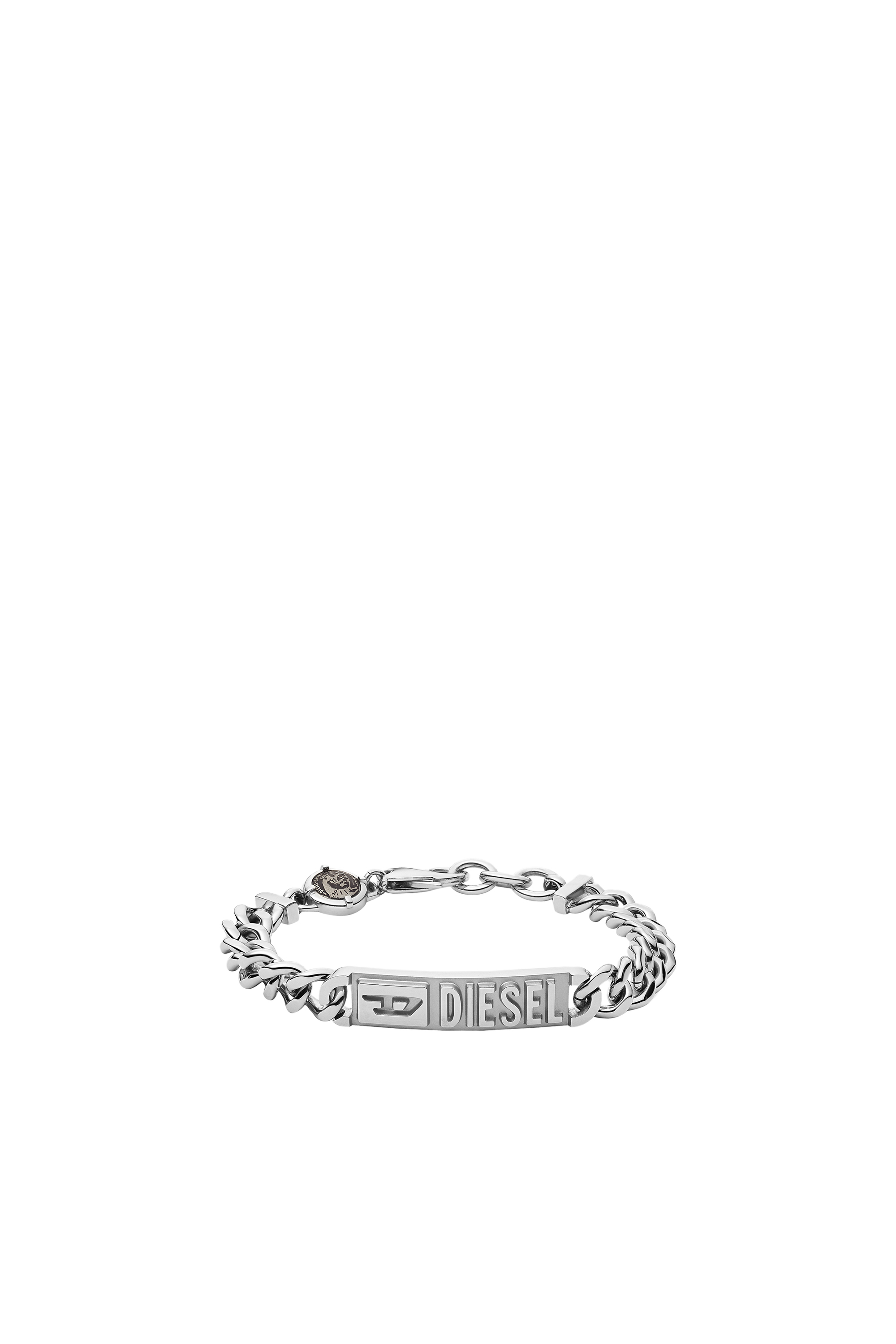 DX1225 Man: Logo-Engraved Stainless Steel ID Bracelet | Diesel