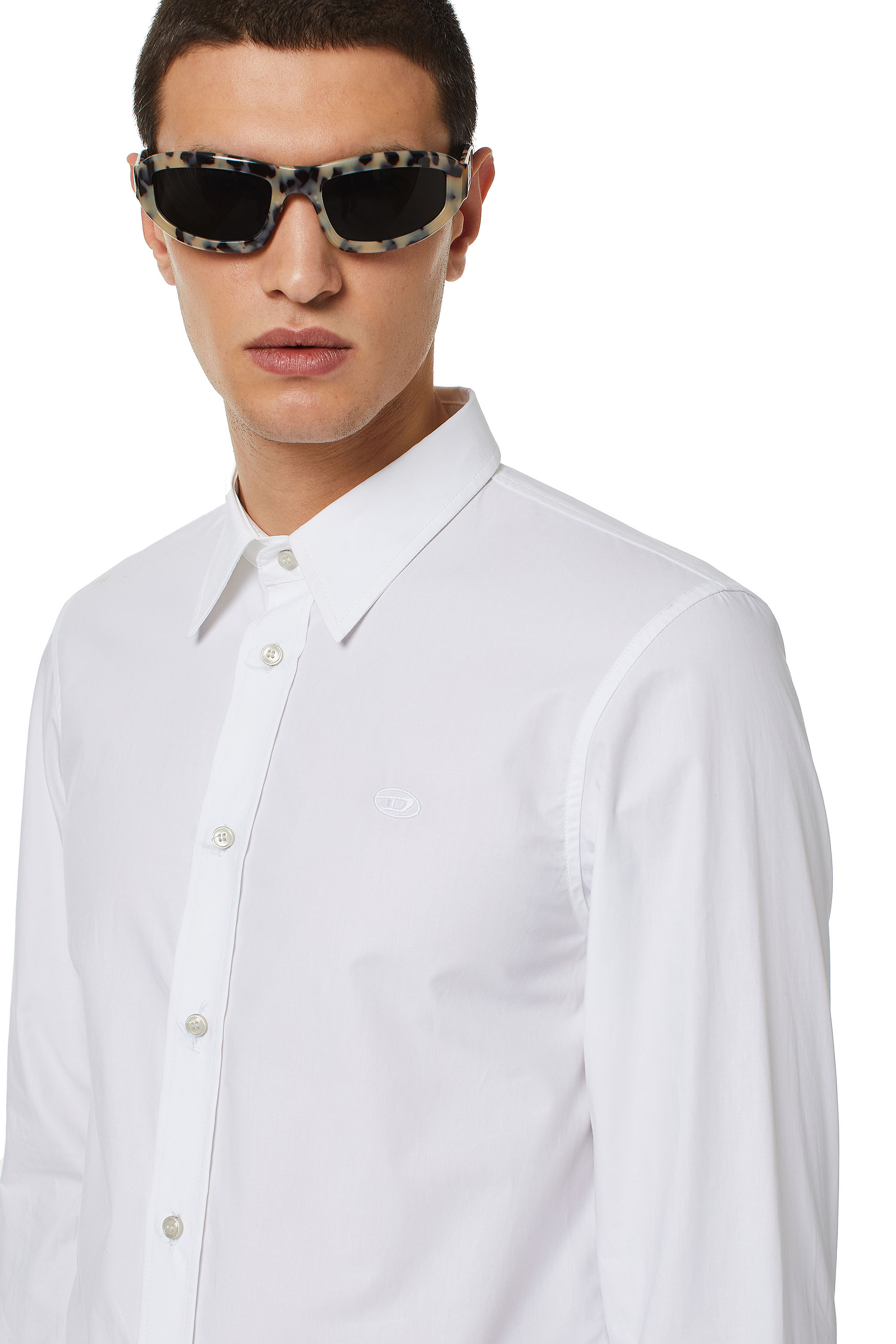 Diesel - S-BEN-CL, Camiseta en algod&oacute;n t&eacute;cnico Hombre in Blanco - 4