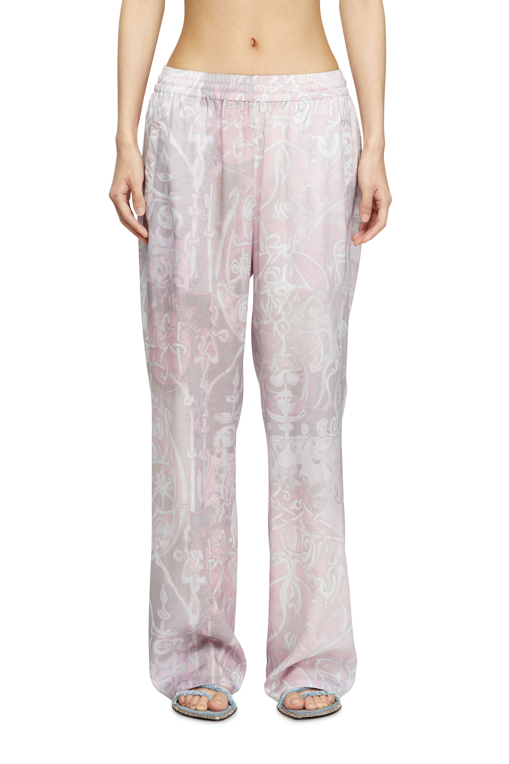 P-THECK-A-AJFW, Rose Diesel - P-THECK-A-AJFW, Pantalon de survêtement avec imprimé médiéval Mixte in Rose - 5