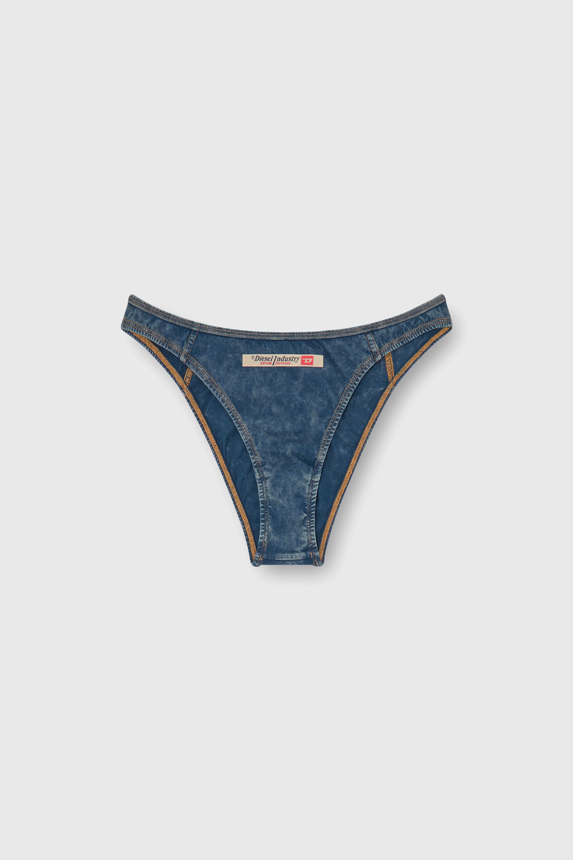Diesel - AILEEN-DNM, Woman's Cotton Brazilian briefs with denim effect in Blue - 2