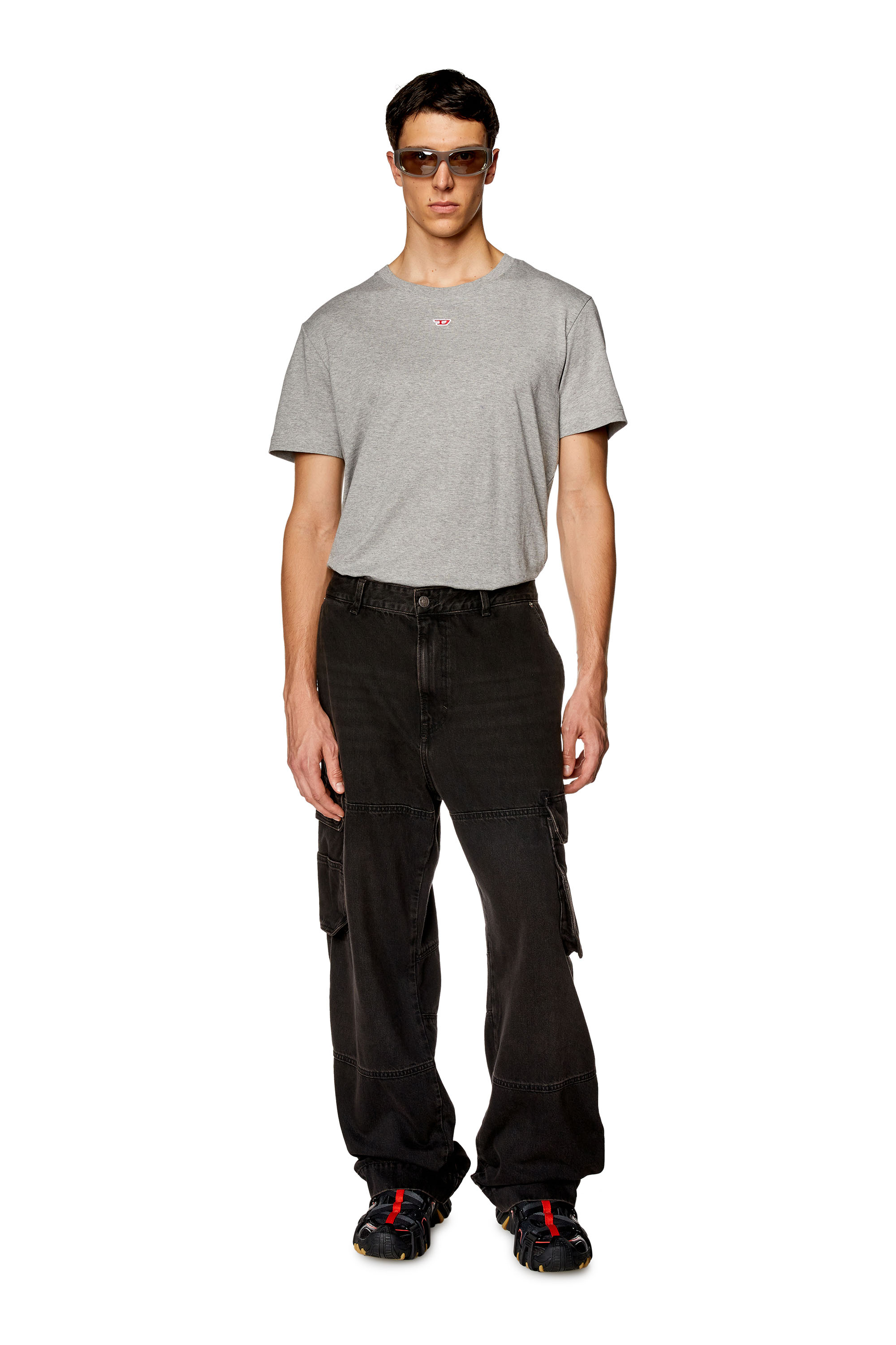 Men's Oversized Regular Jeans | Black/Dark grey | Diesel D-Fish