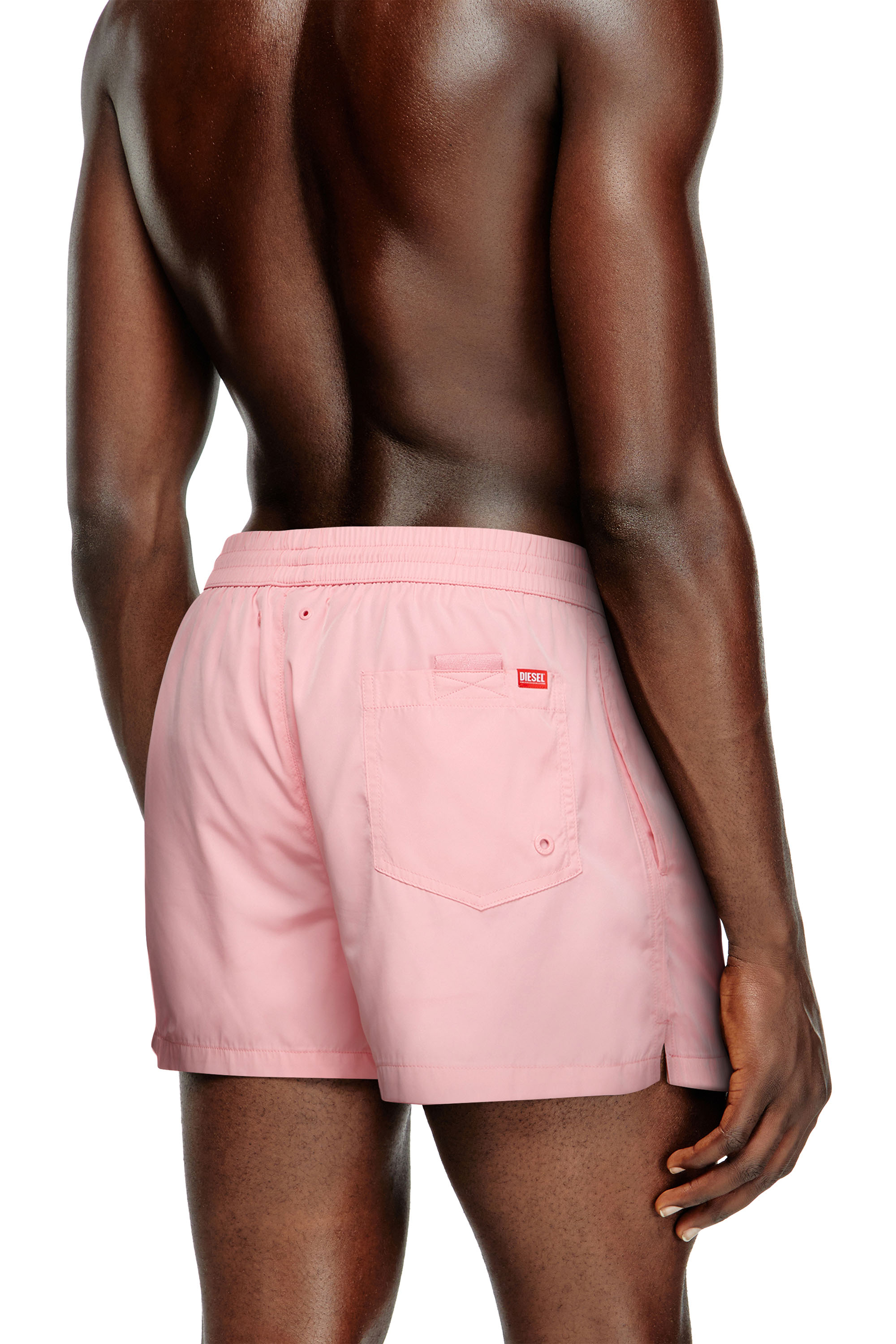 Diesel - MARIO-34-D-CORE, Male's Swim shorts with logo print in Pink - 3
