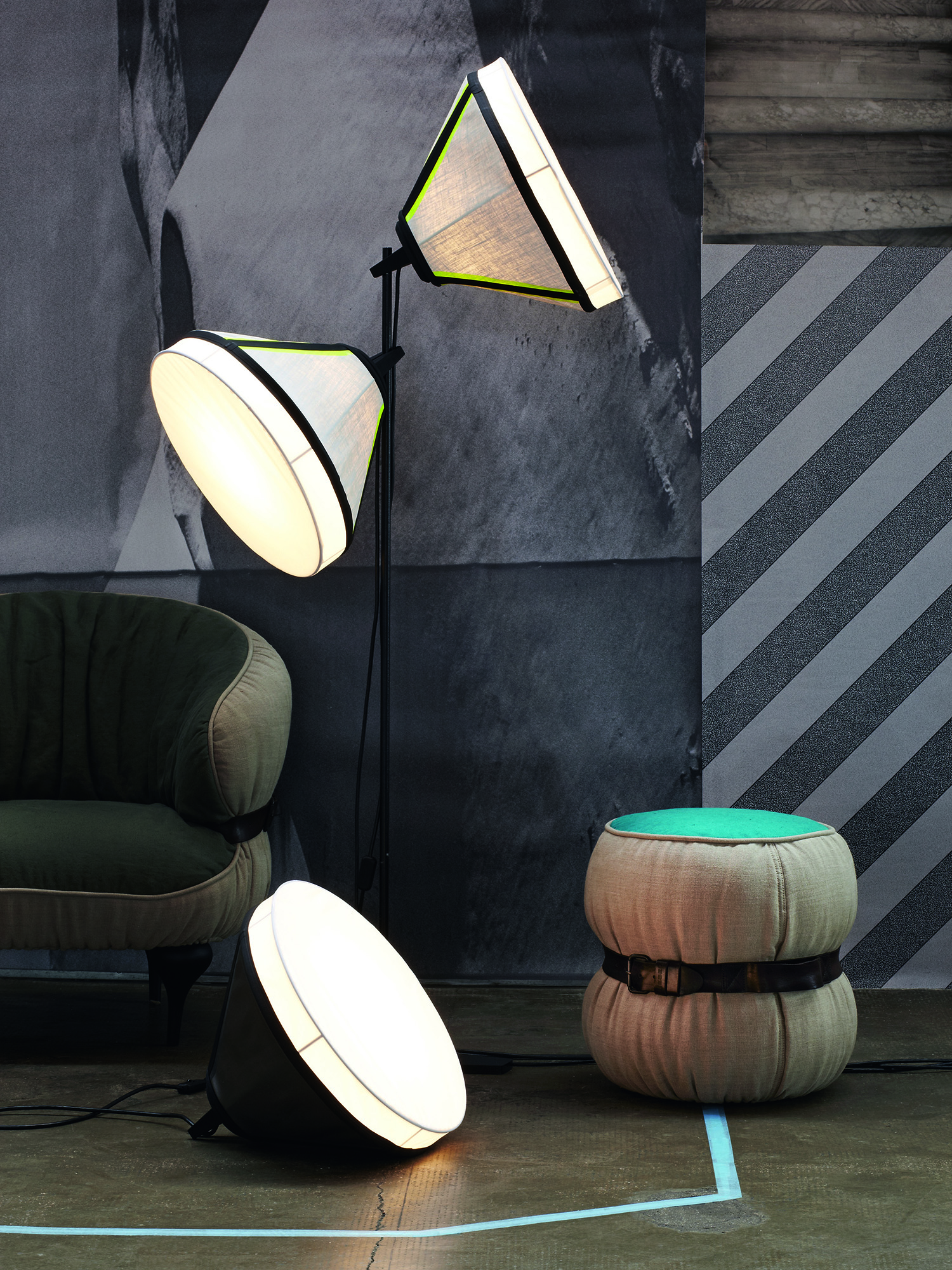Diesel - DRUMBOX TAVOLO/TERRA, Unisex's Floor lighting with photo sets-inspiration in Grey - 3