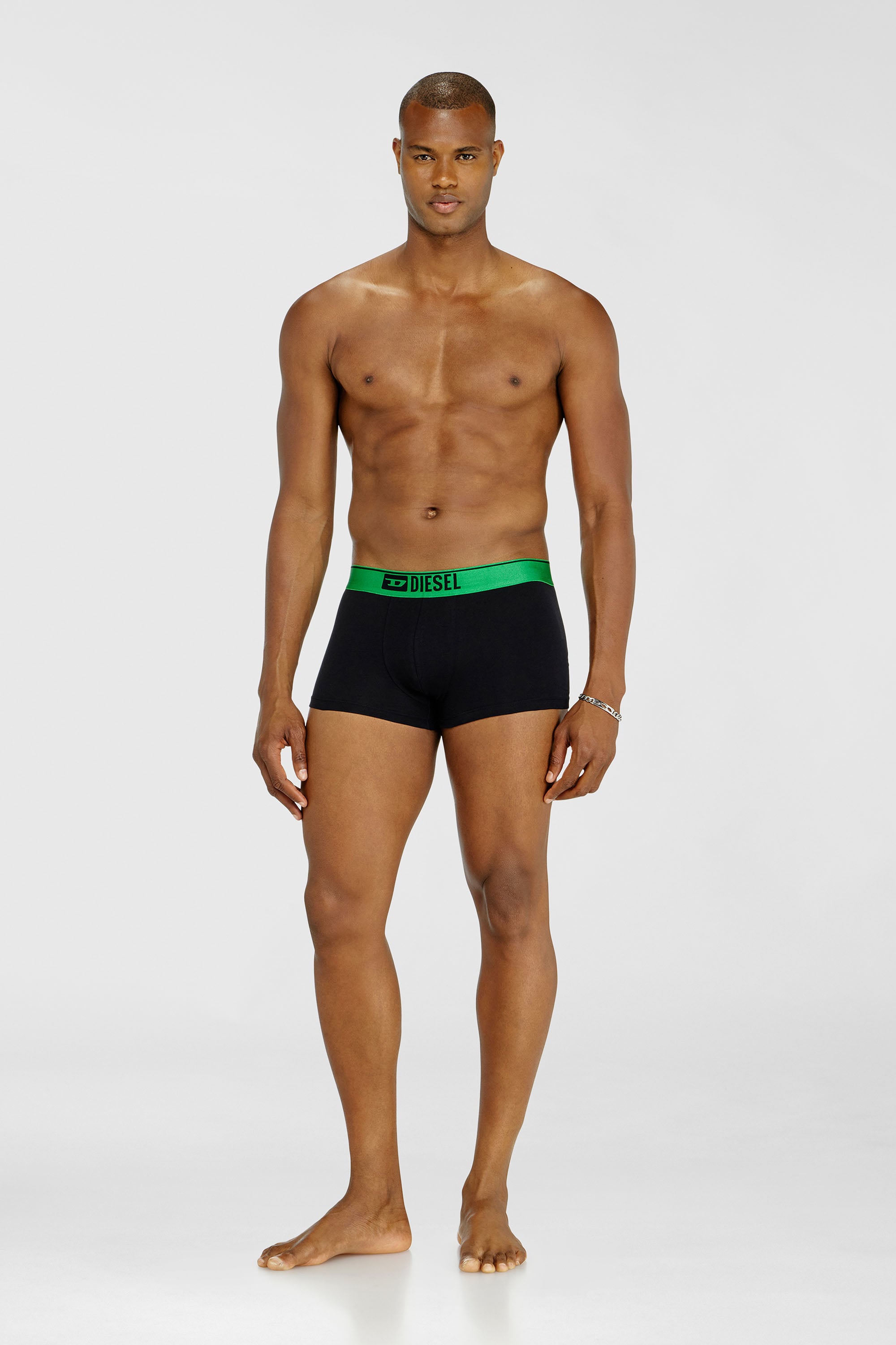 Diesel - DAMIEN-GFT-3PACK, Male's Three-pack boxer briefs with metallic waistband in Black - 2
