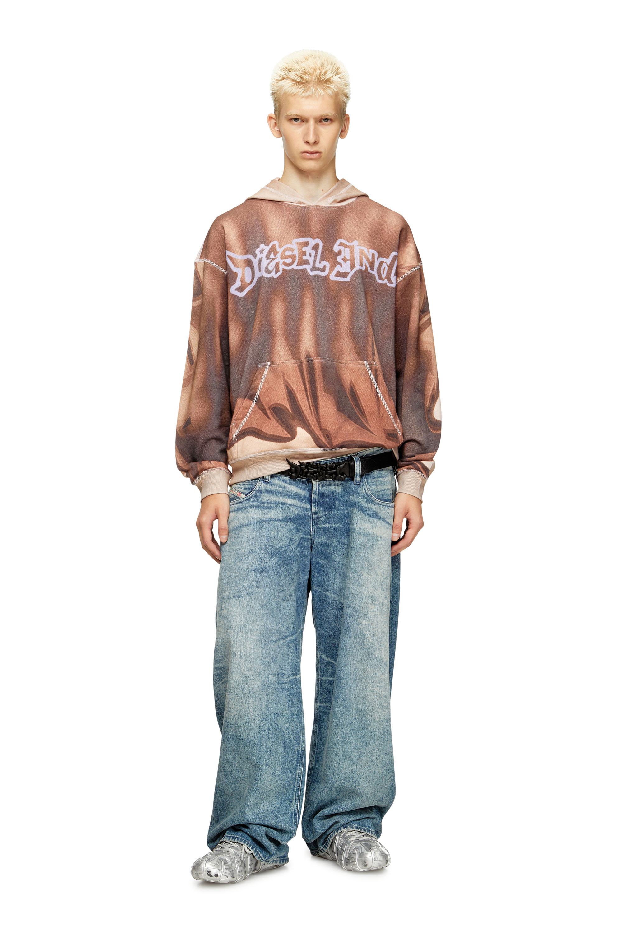 Diesel - S-BOXT-HOOD-SHOW, Male's Hoodie with graffiti print in null - 2