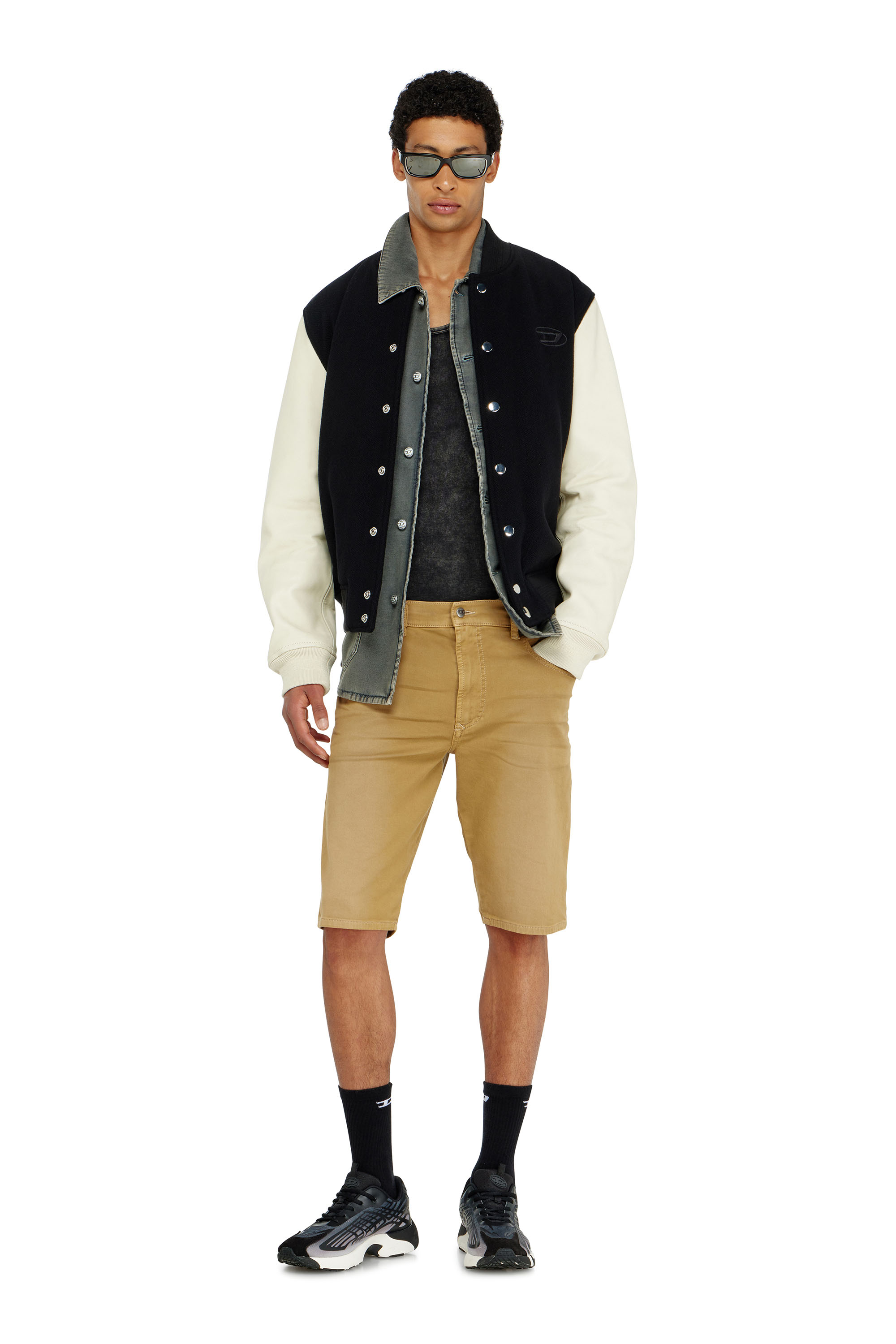 Diesel - 2033 D-KROOLEY-SHORT-BW JOGG, Slim shorts en denim de color Hombre in ToBeDefined - 1