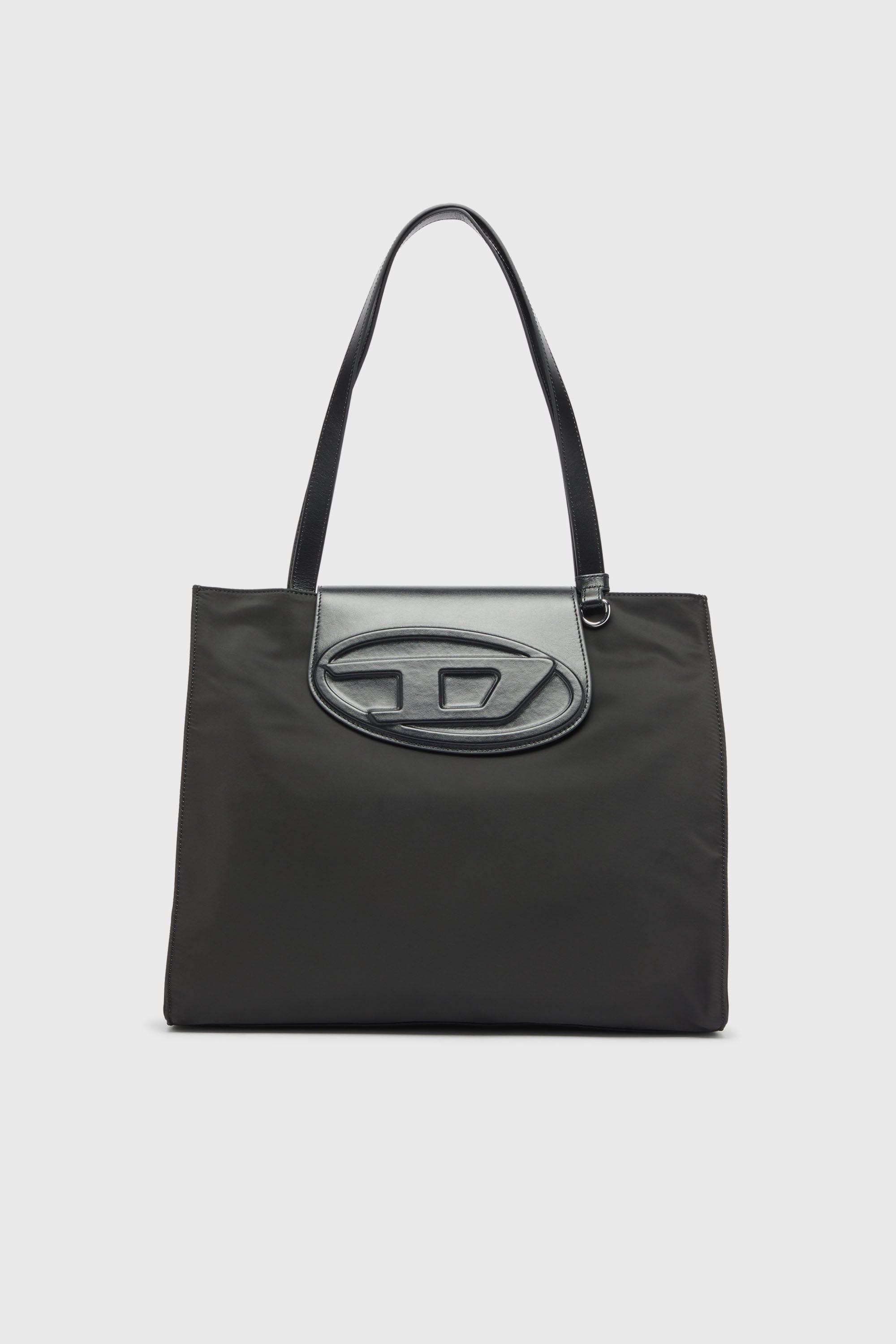 Diesel - 1DR TOTE E/W, 1DR - Bolsa de nylon con solapa de piel Unisex in Negro - 1
