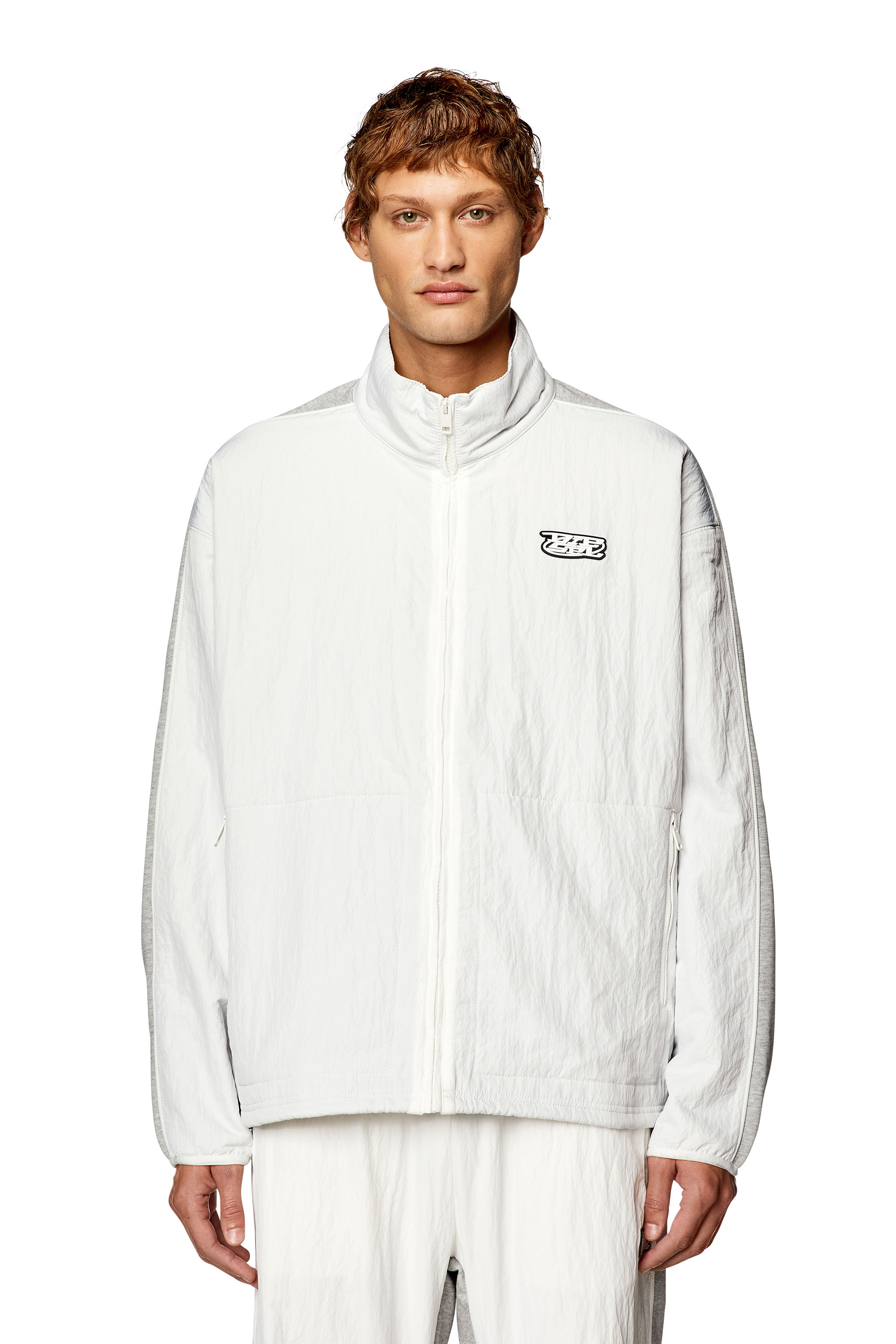 Men's Track jacket in jersey and nylon | Multicolor | Diesel