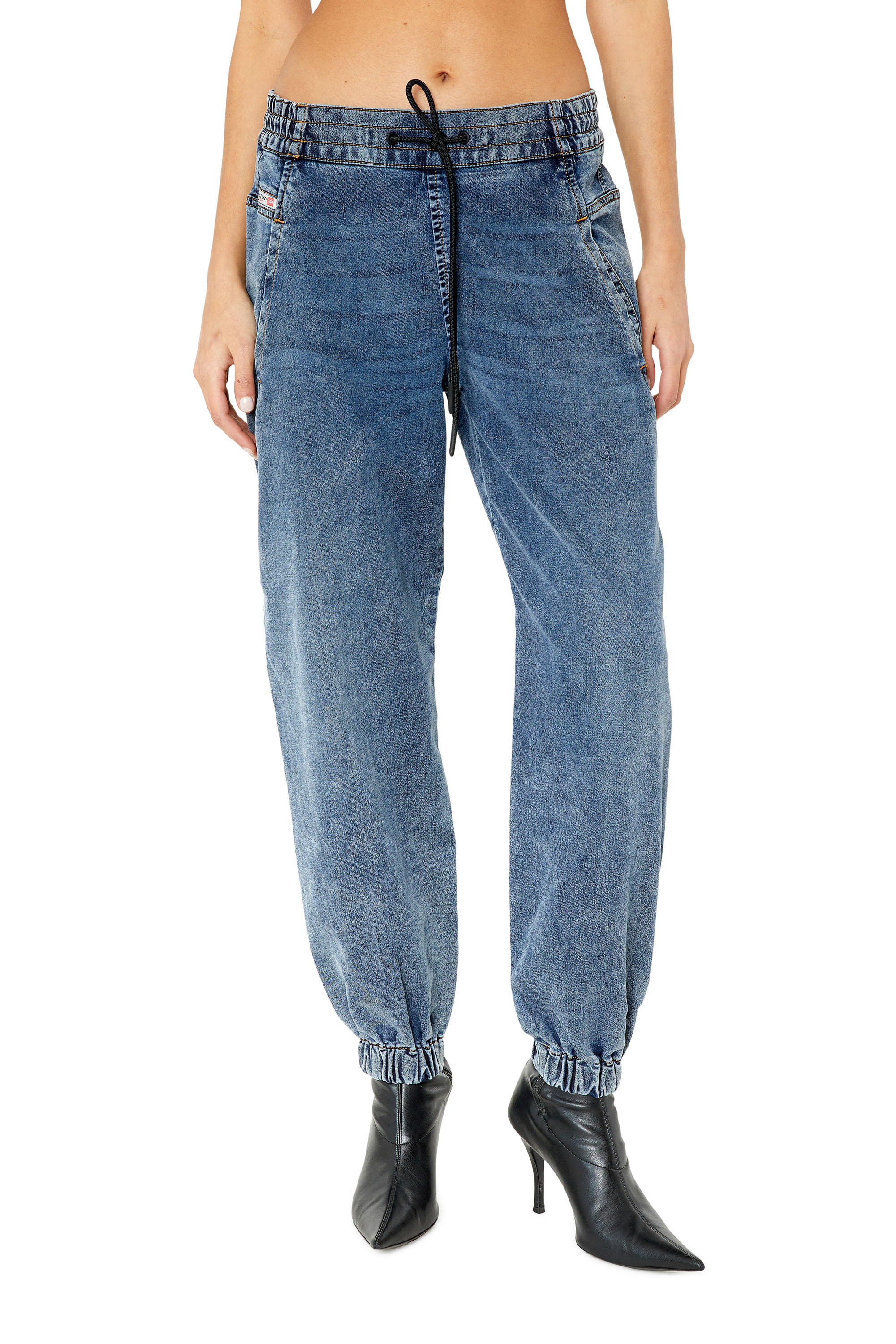 D-KRAILEY-F-NE Woman: boyfriend Dark blue Jeans | Diesel